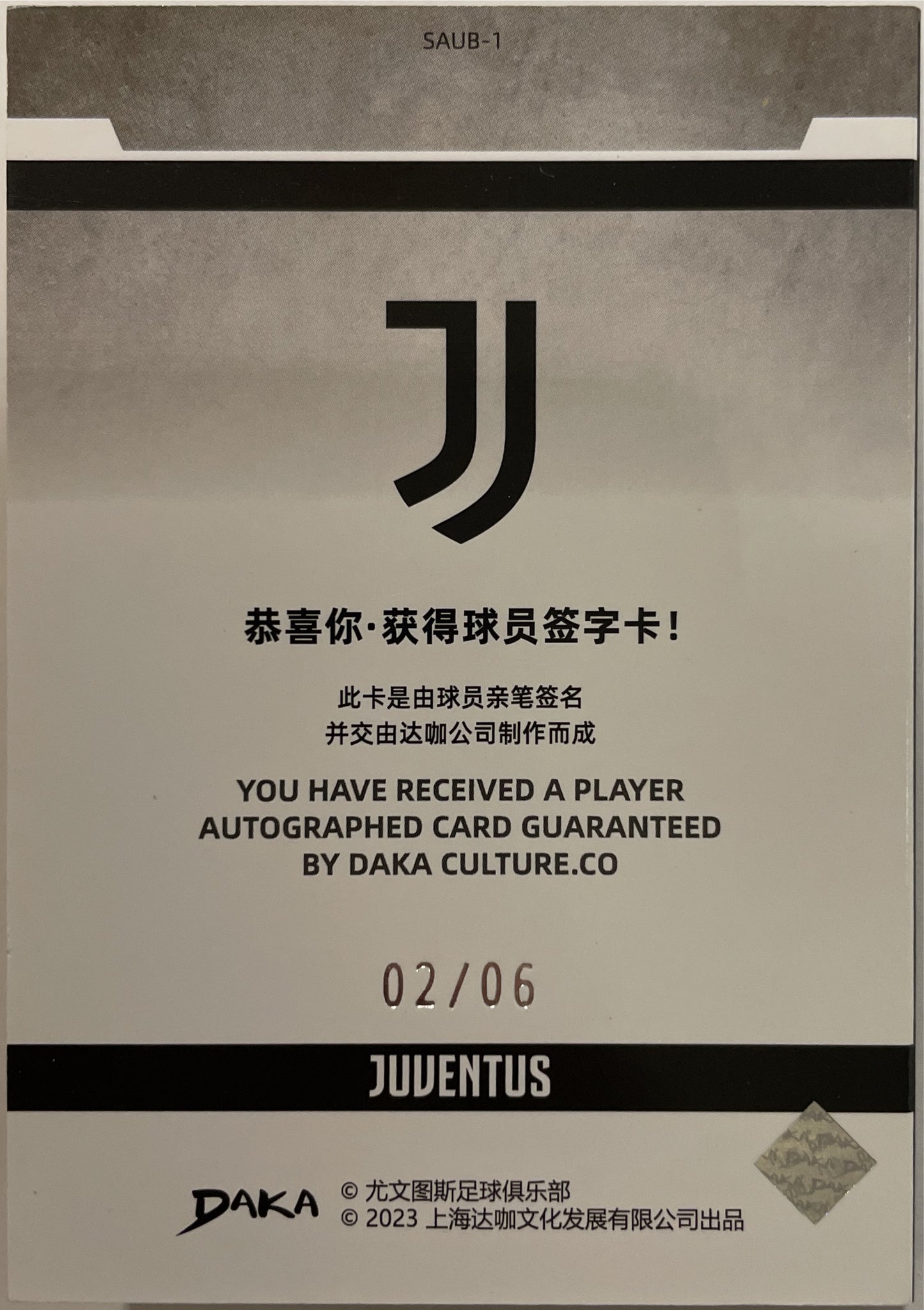 Vlahovic Yildiz Weah Inzaghi Trezeguet Thuram 2/6 Autograph Booklet Daka Juventus 2023/24