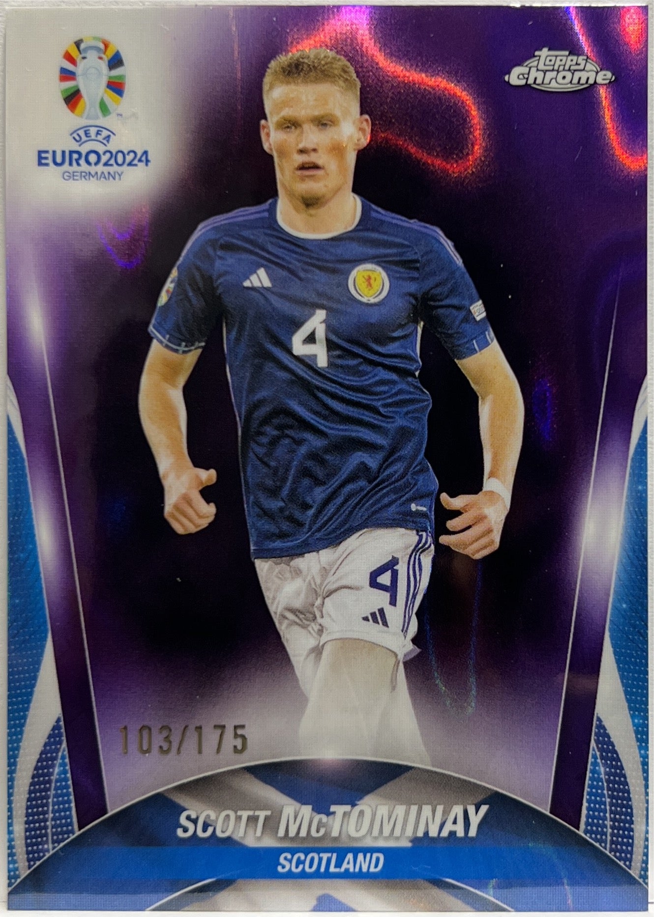 Scott McTominay 103/175 Purple Topps Chrome Euro 2024