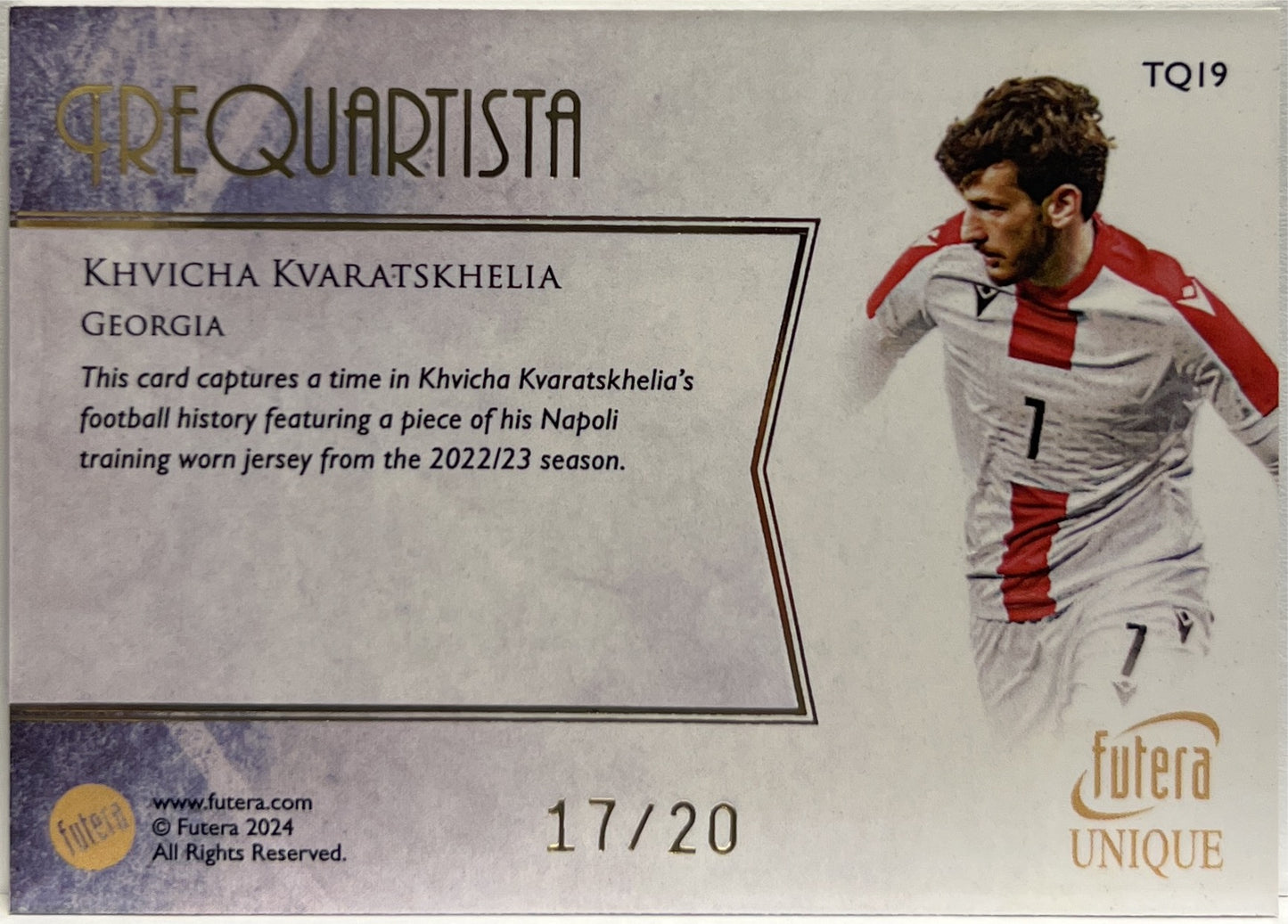 Khvicha Kvaratskhelia 17/20 Patch Trequartista Futera Unique 2024