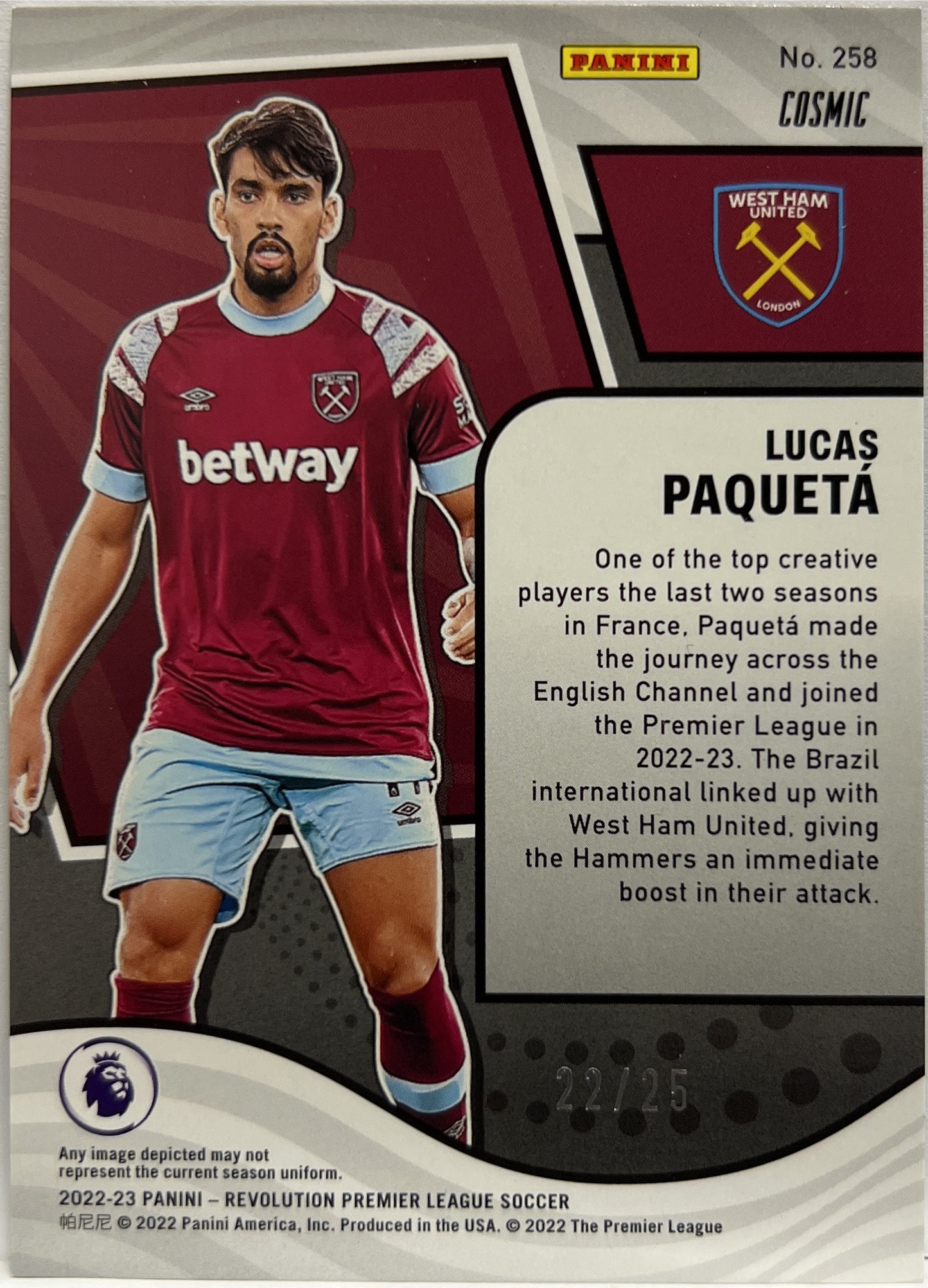 Lucas Paqueta 22/25 Revolution Premier League 2022/23