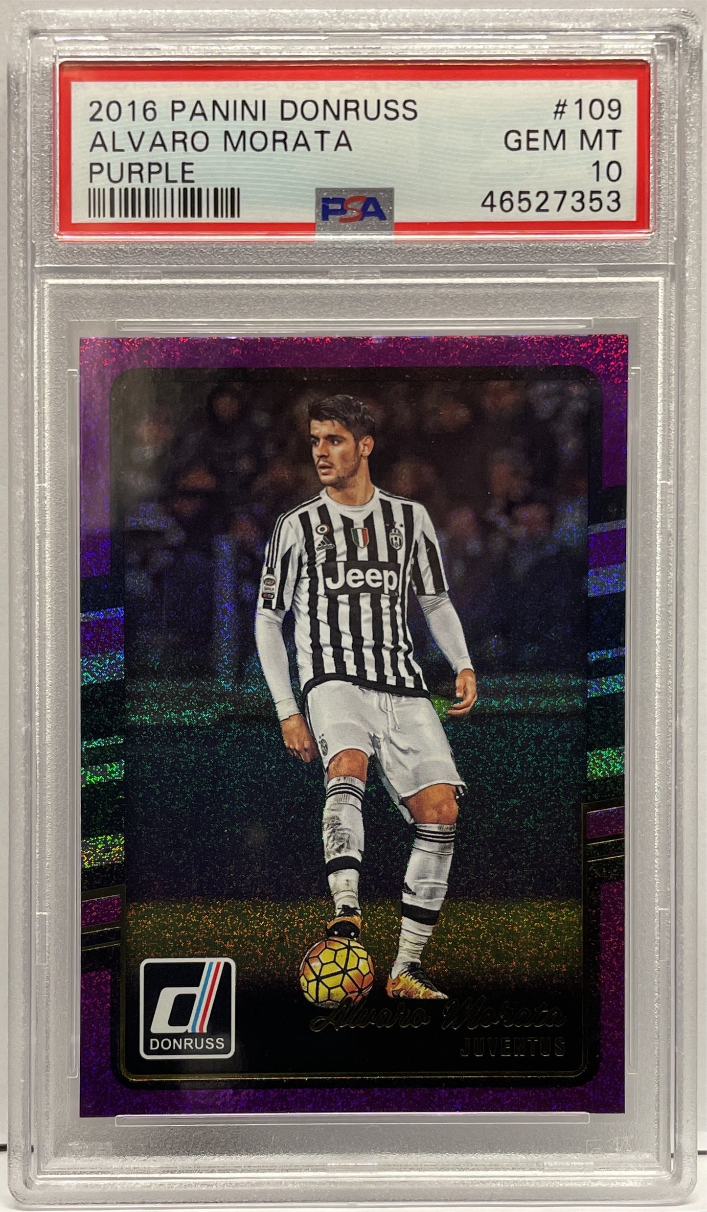 PSA 10 - Alvaro Morata Purple - Donruss Fifa 2016/17