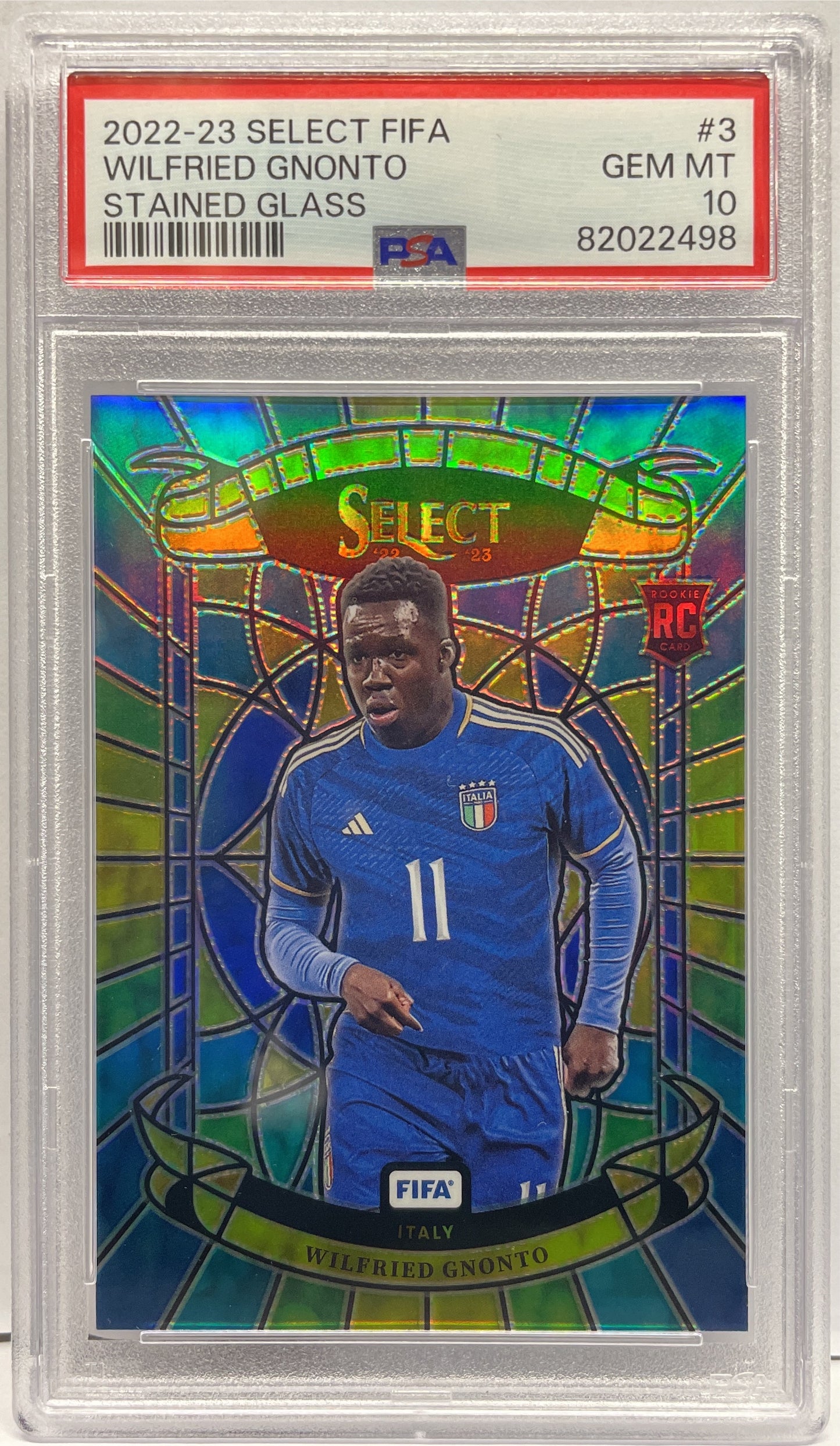 PSA 10 - Wilfred Gnonto Rookie Stained Glass - Select Fifa 2022/23