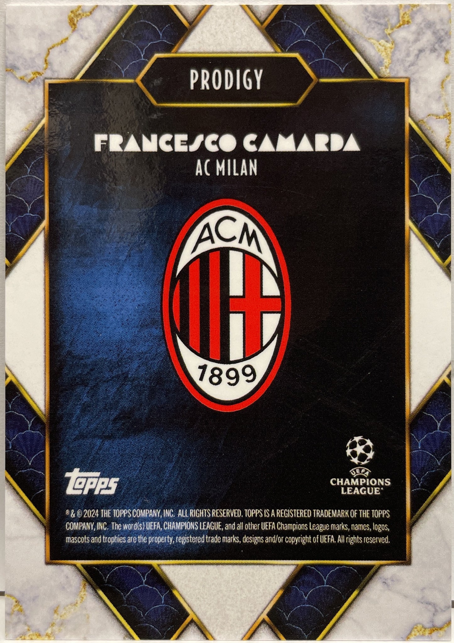 Francesco Camarda 7/49 Autograph Topps Deco 2023/24