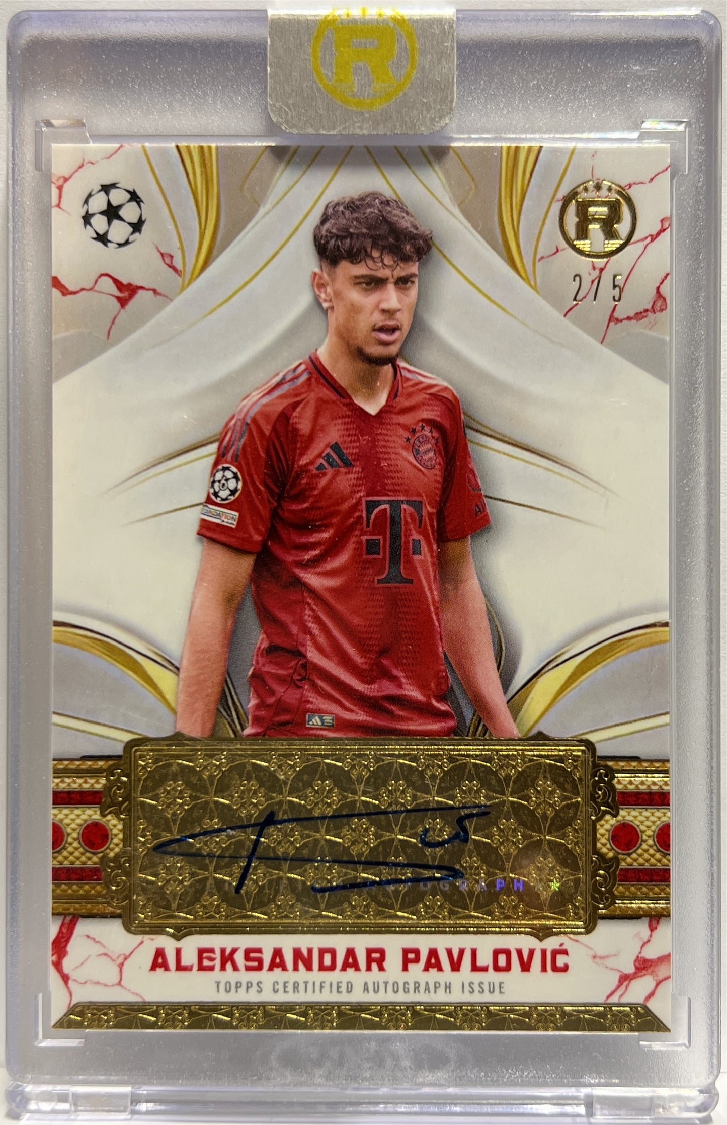 Aleksandar Pavlovic 2/5 Autograph Topps Reverence 2024/25
