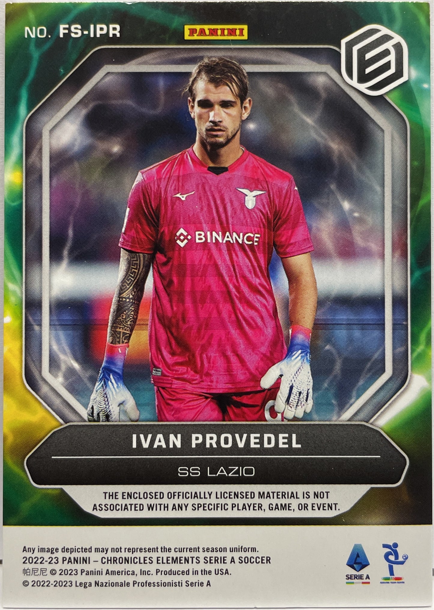 Ivan Provedel 1/1 Rookie Patch Fusion Swatches Chronicles Serie A 2022/23