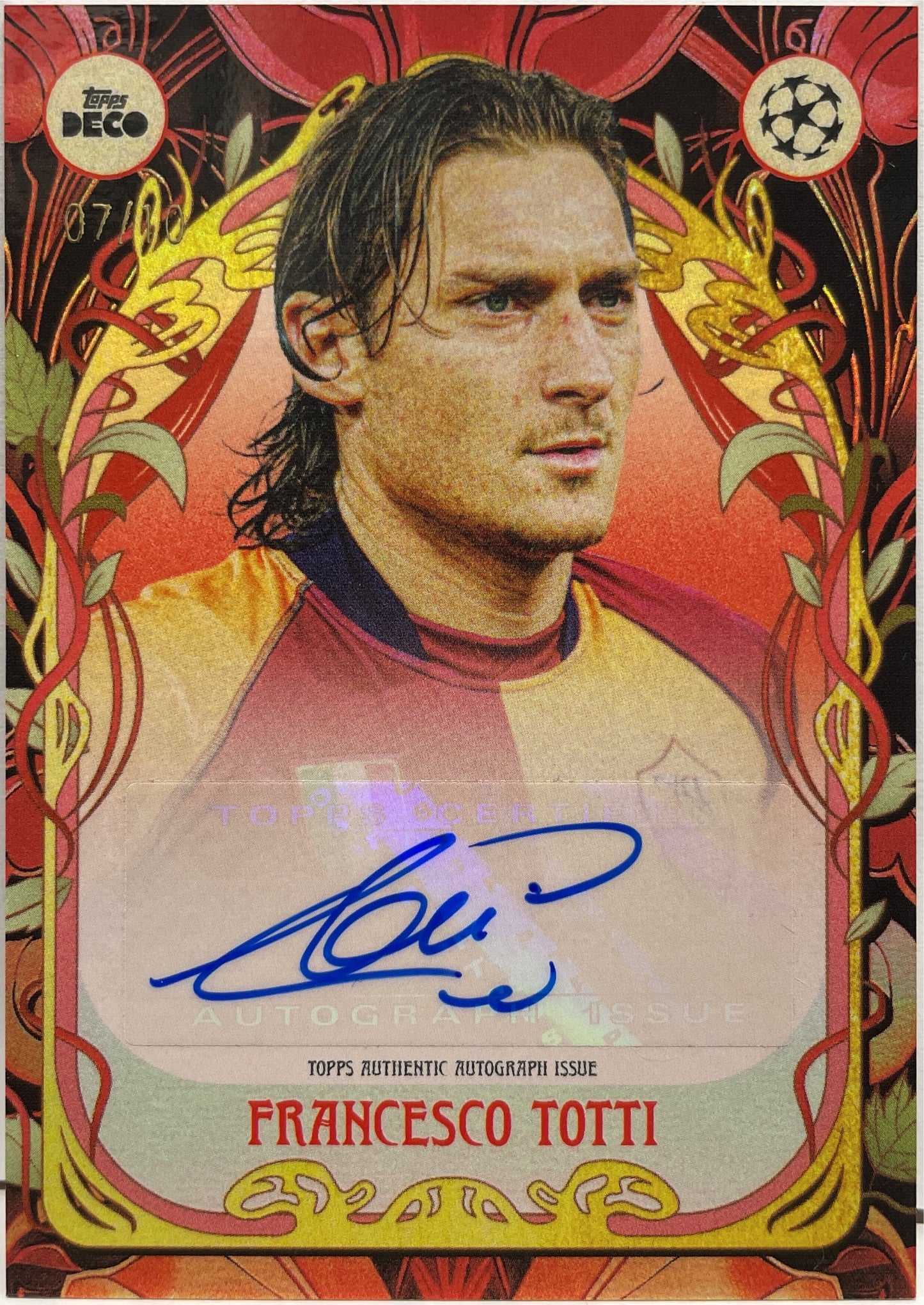Francesco Totti 7/10 Autograph Nouveau Topps Deco 2023/24