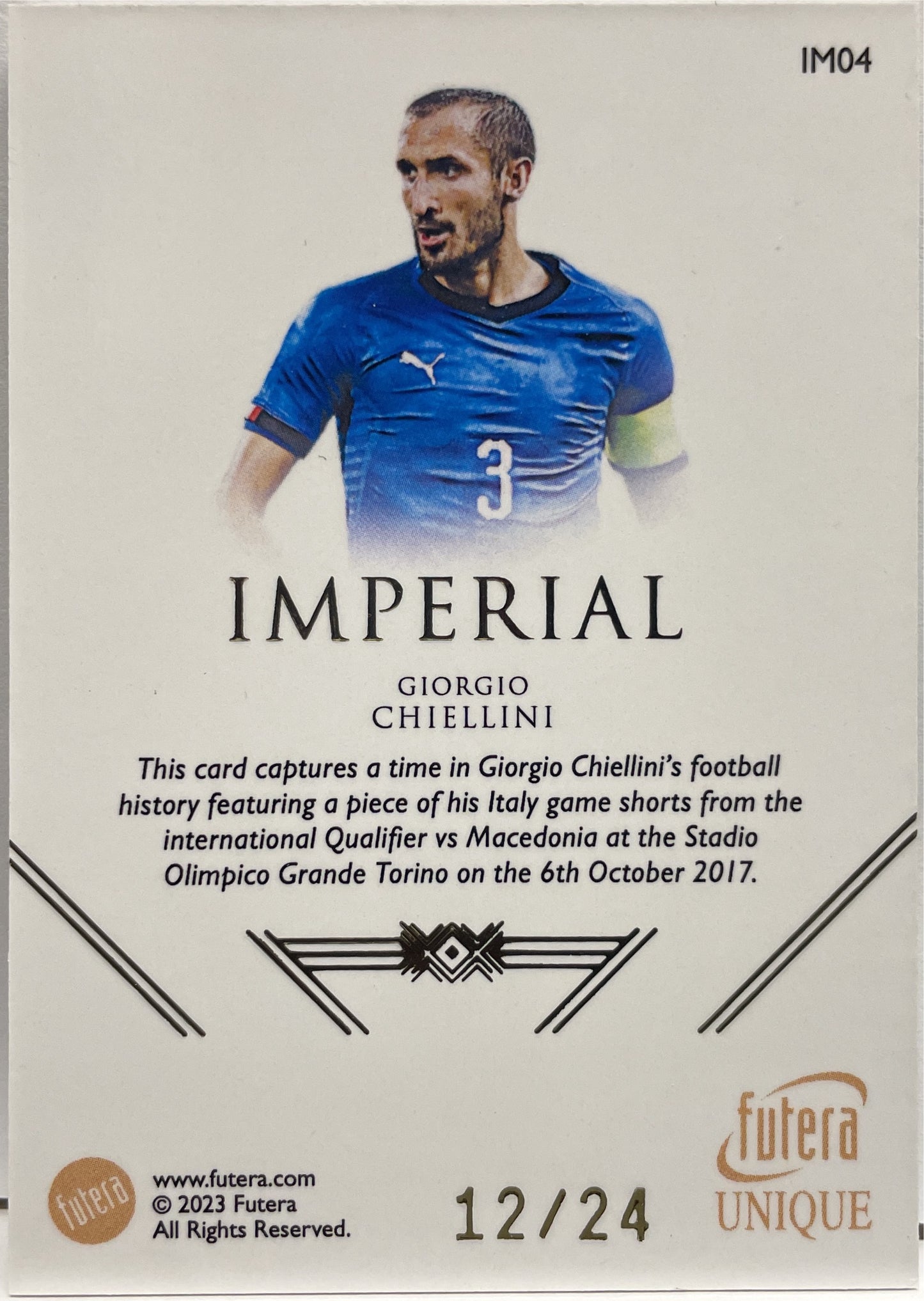 Giorgio Chiellini 12/24 Imperial Futera 2023