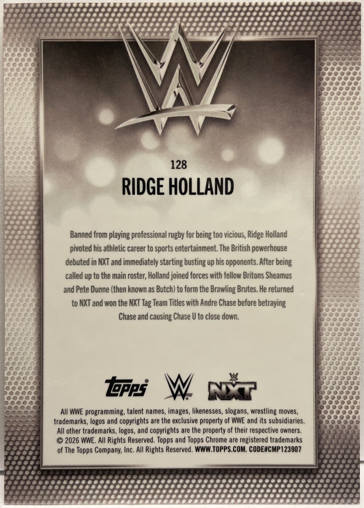 Ridge Holland 5/5 Red Topps Chrome WWE Logofractor 2026