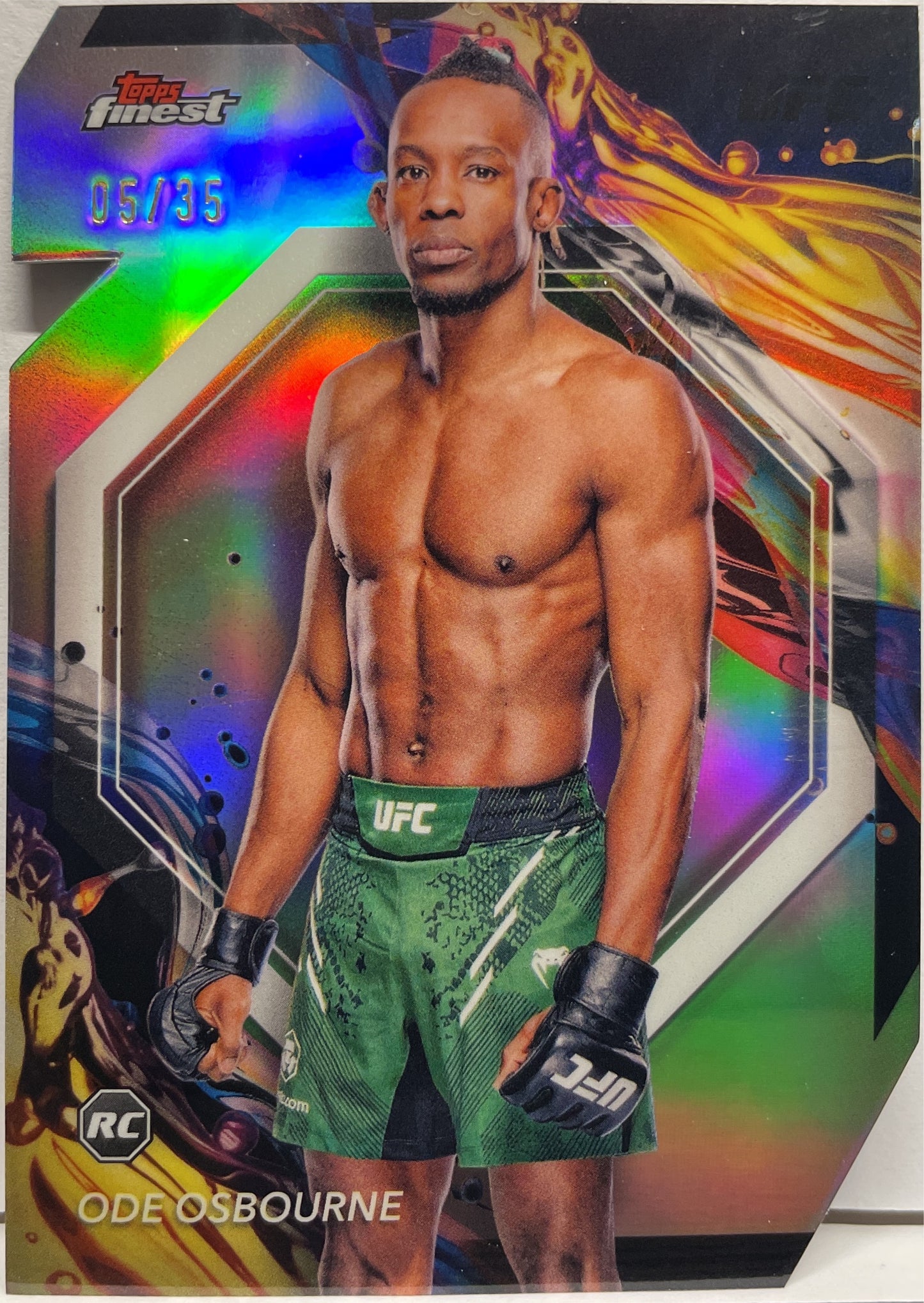 Ode Osbourne 5/35 Rookie Die-Cut Topps Finest UFC 2024