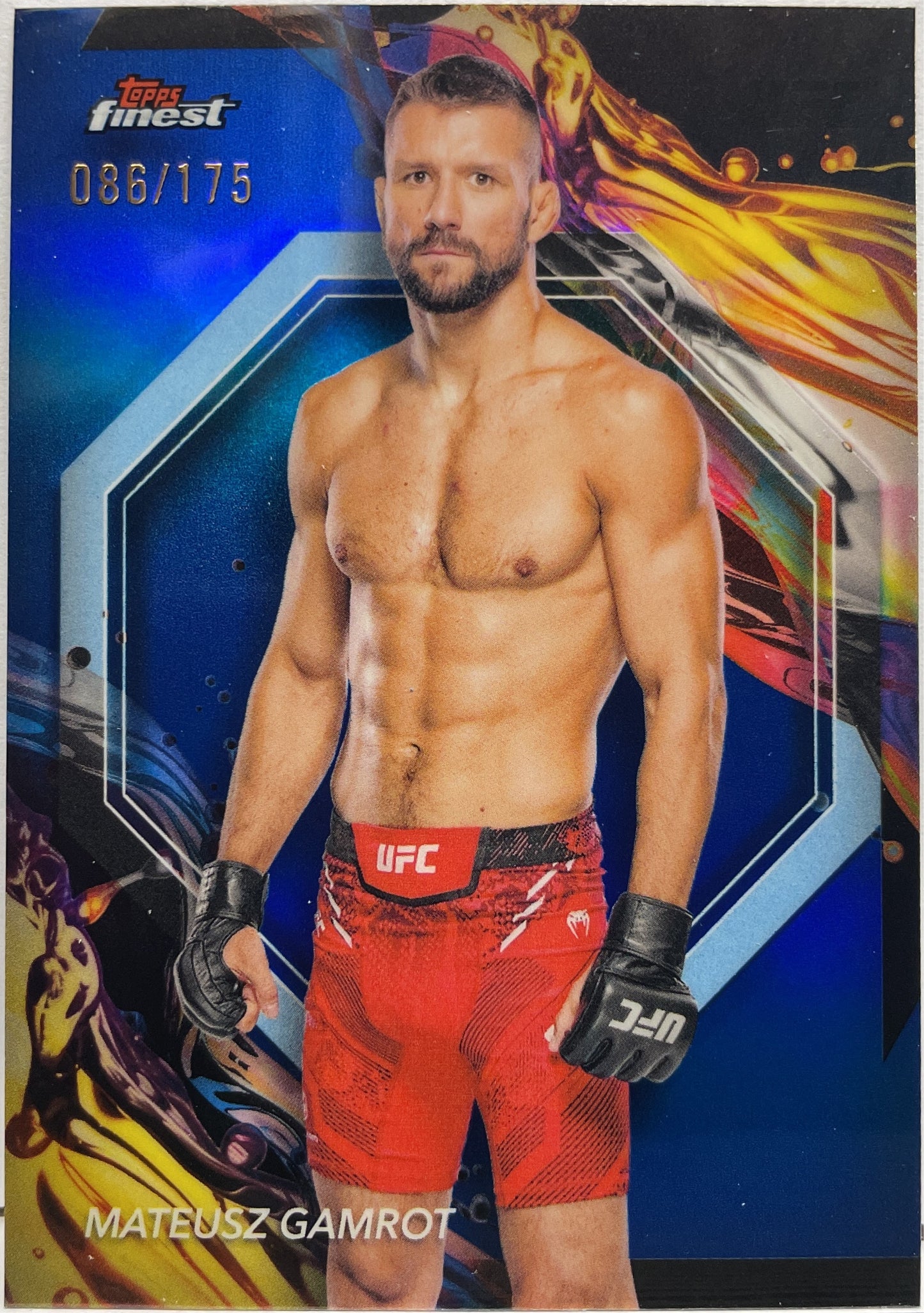 Mateusz Gamrot 86/175 Blue Topps Finest UFC 2024