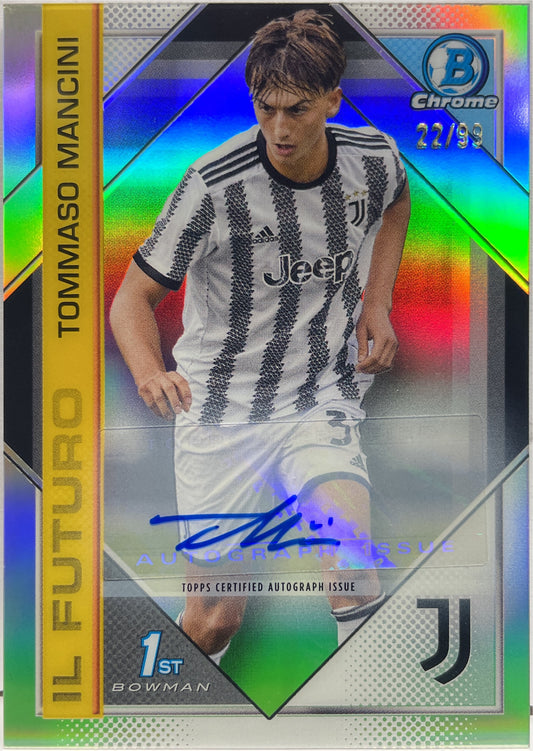 Tommaso Mancini 22/75 Autograph 1ST Bowman Il Futuro Topps Chrome Juventus 2022/23