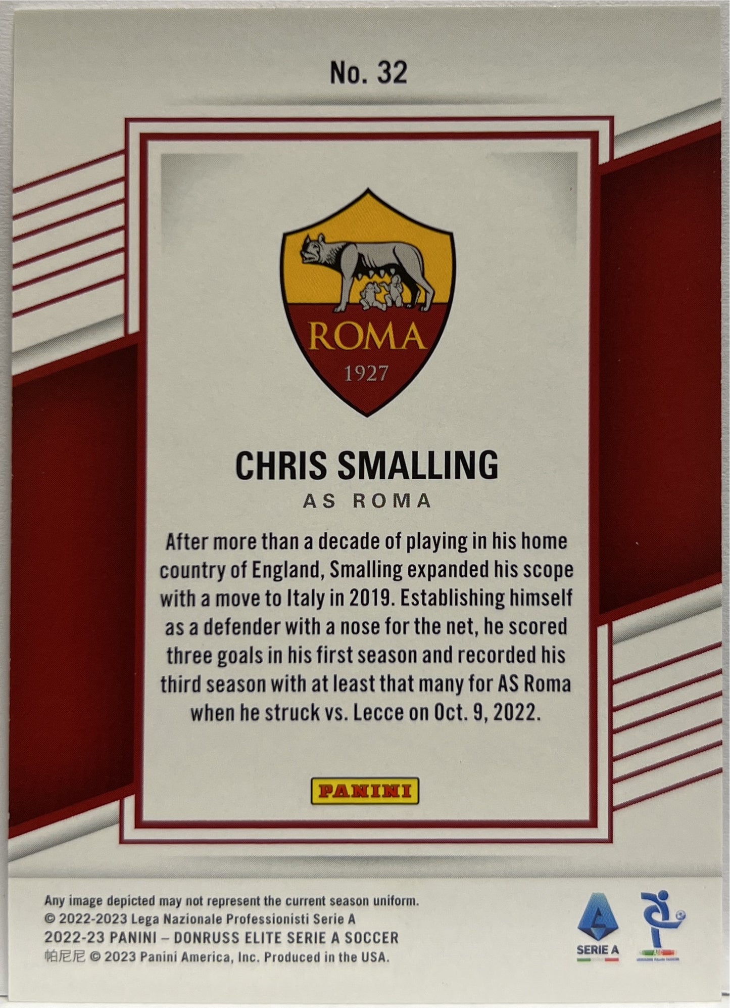 Chris Smalling 50/93 Aspirations Donruss Elite Serie A 2022/23