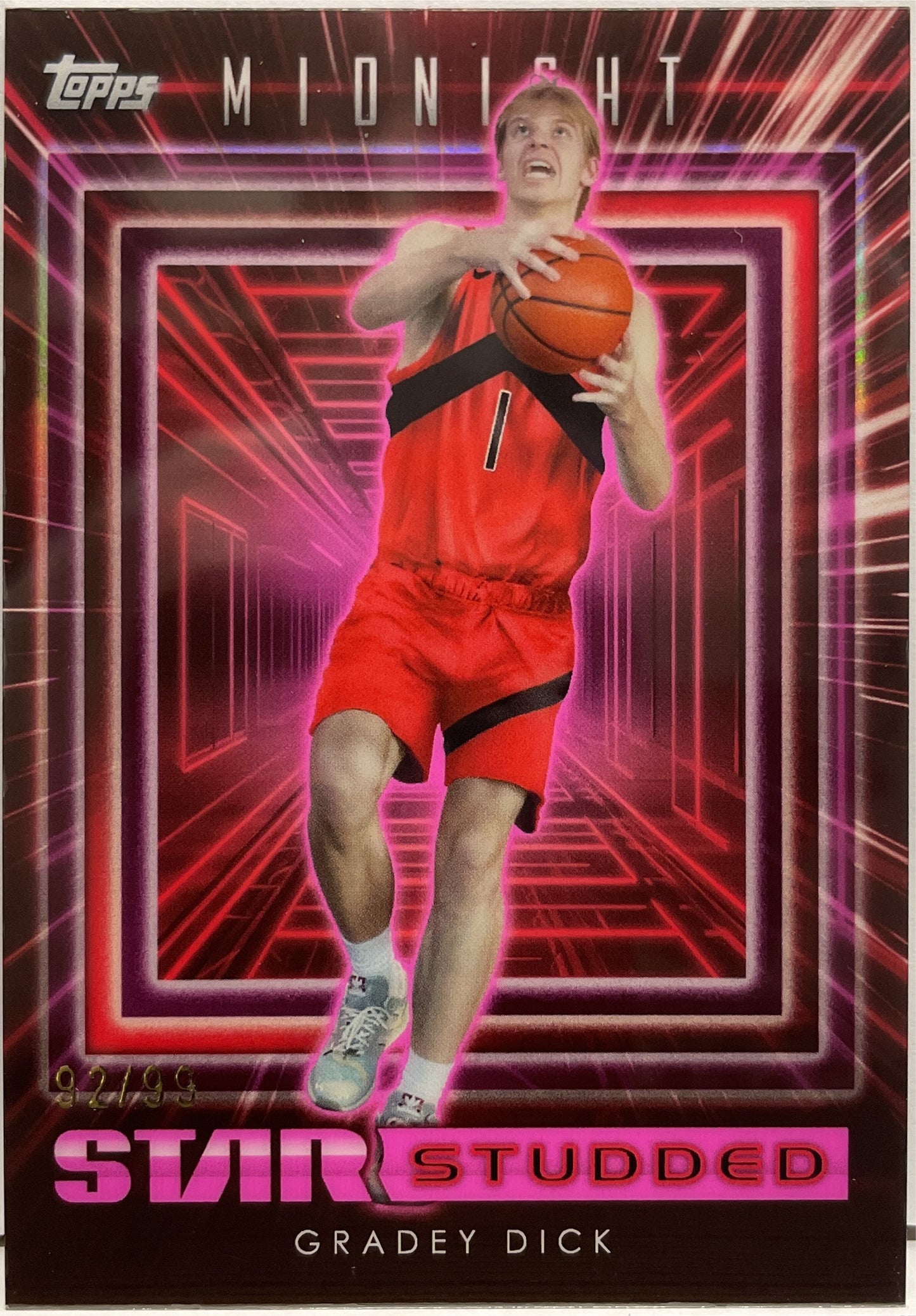 Gradey Dick 92/99 Star Studded Topps Midnight Basketball NBA 2023/24