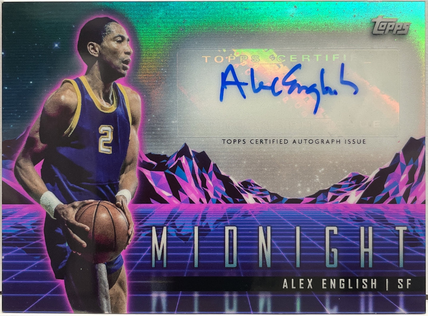 Alex English Autograph Topps Midnight Basketball NBA 2023/24