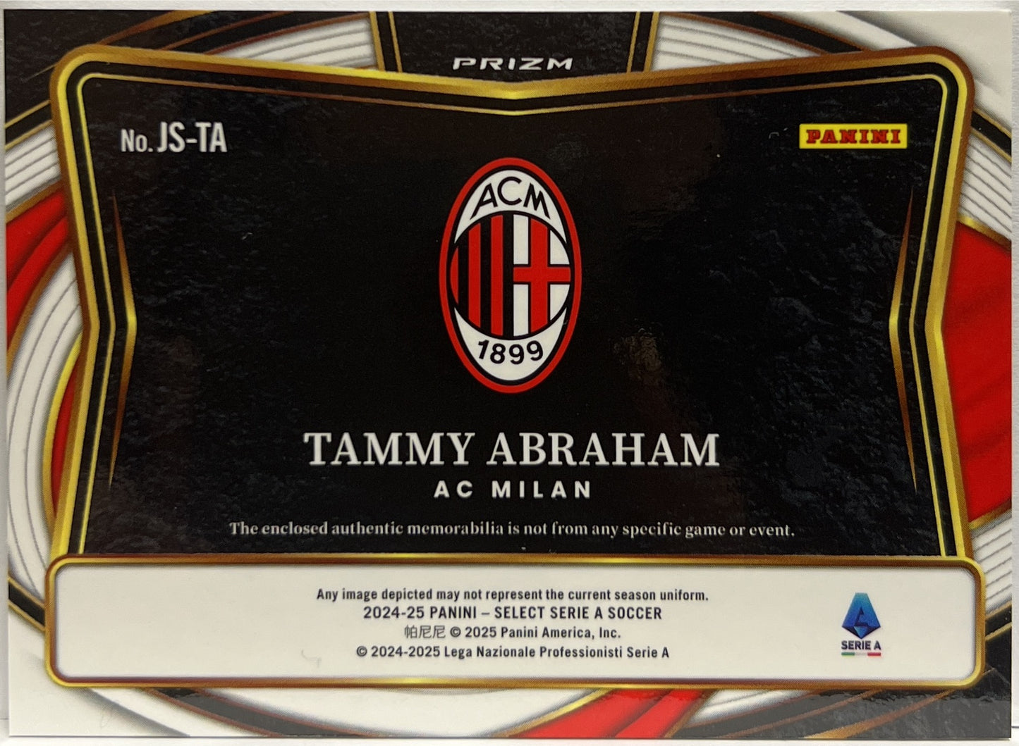 Tammy Abraham Patch Jumbo Swatches Select Serie A 2024/25