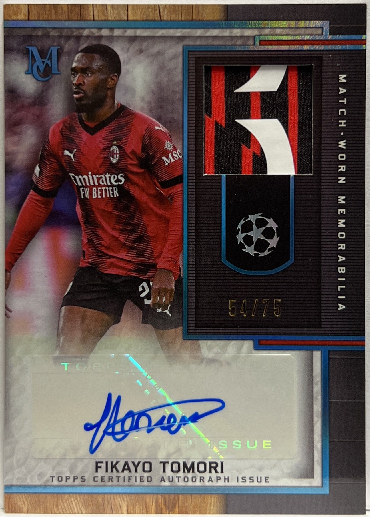 Fikayo Tomori 54/75 Patch Autograph Relic Topps Museum 2023/24