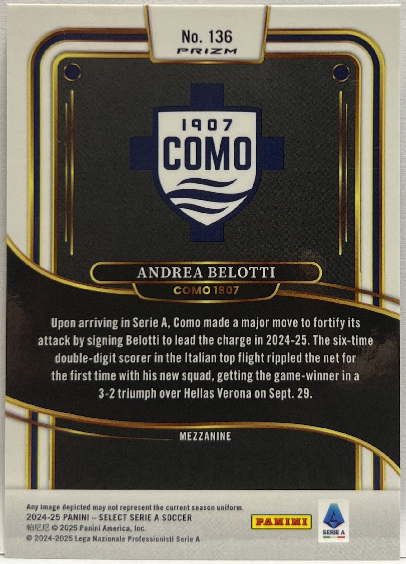Andrea Belotti Mezzanine Honey comb Select Serie A 2024/25