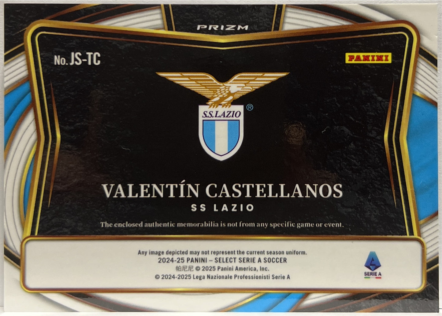Valentin Castellanos Patch Jumbo Swatches Select Serie A 2024/25
