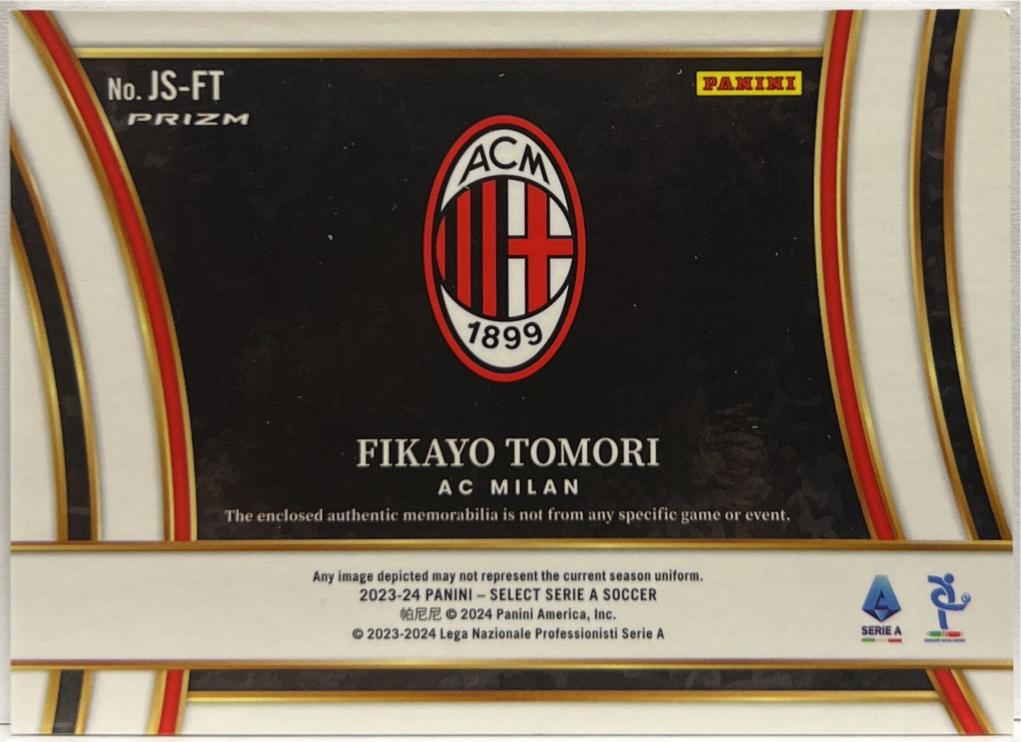 Fikayo Tomori Patch Jumbo Swatches Select Serie A 2024/25