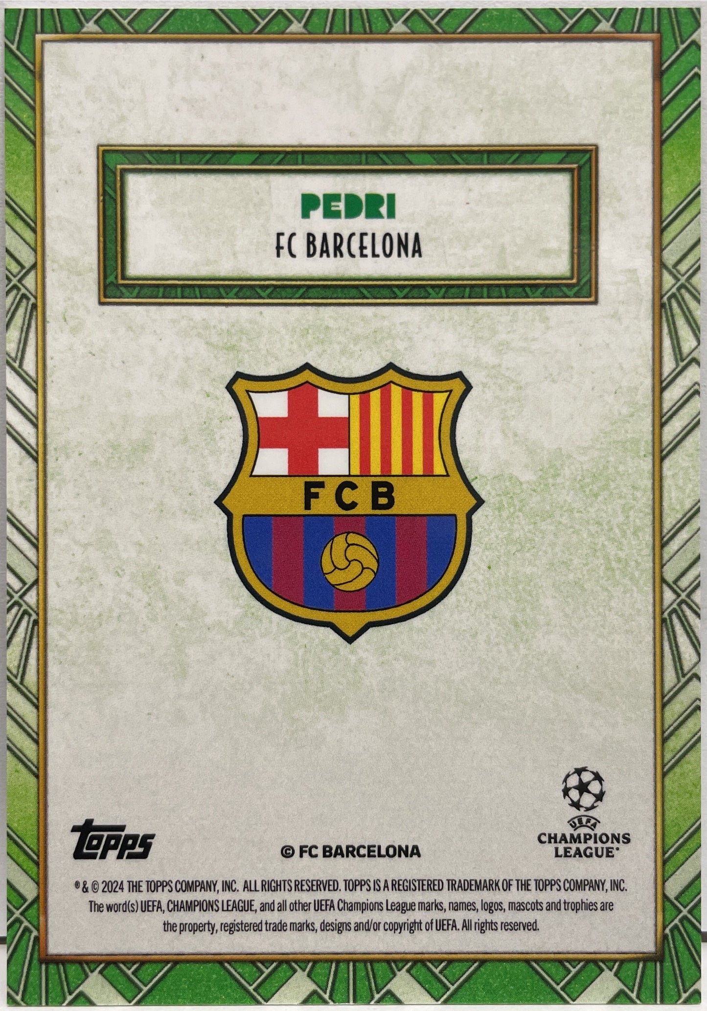 Pedri 53/99 Green Topps Deco UCC 2024/25