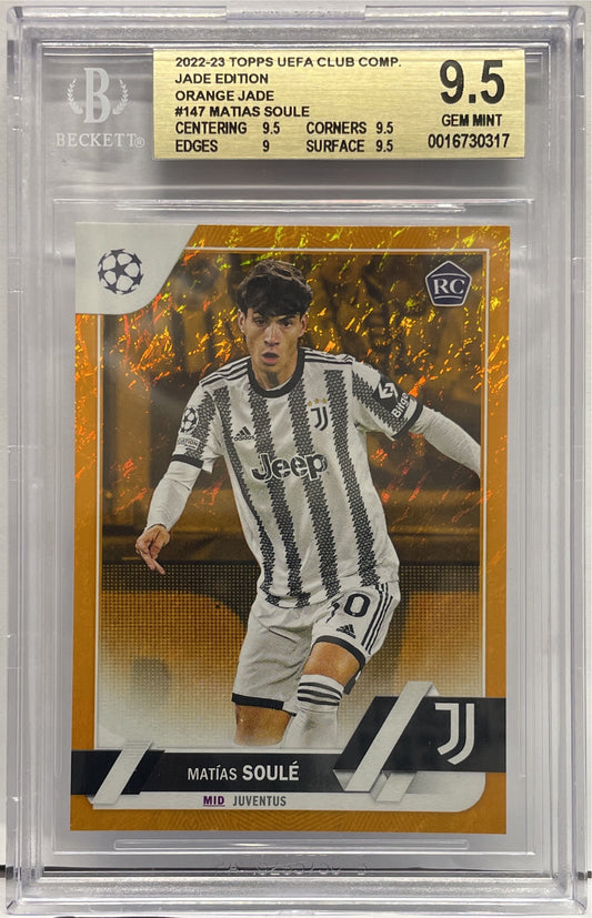 Beckett 9.5 - Matias Soule 4/25 Rookie - Topps UCC 2022/23
