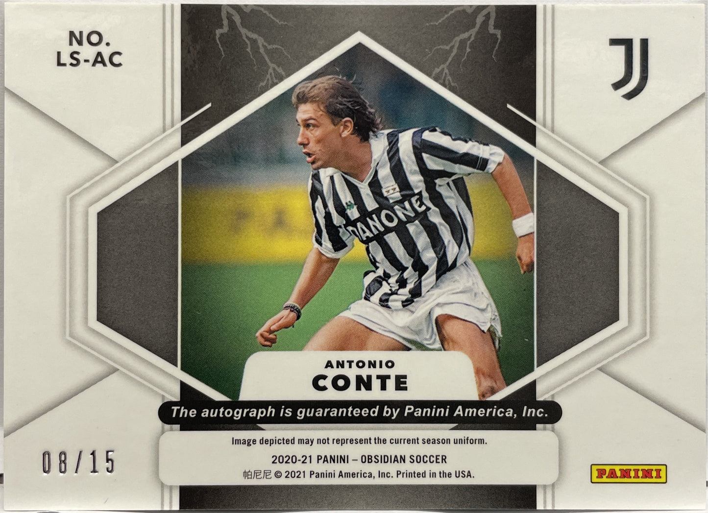 Antonio Conte 8/15 Autograph Lightning Strike Obsidian 2020/21