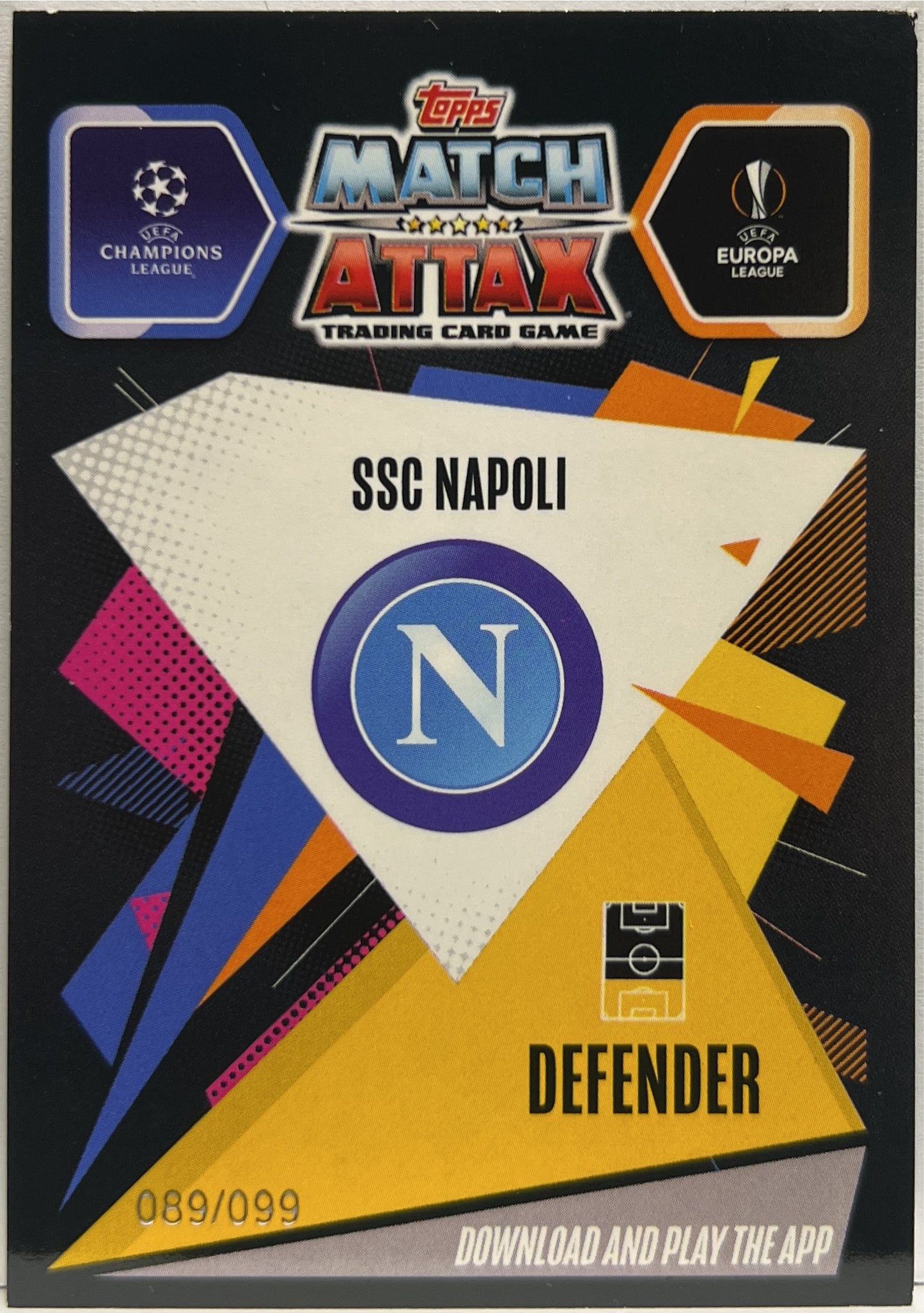 Kalidou Koulibaly 89/99 Gold Topps Chrome Match Attax