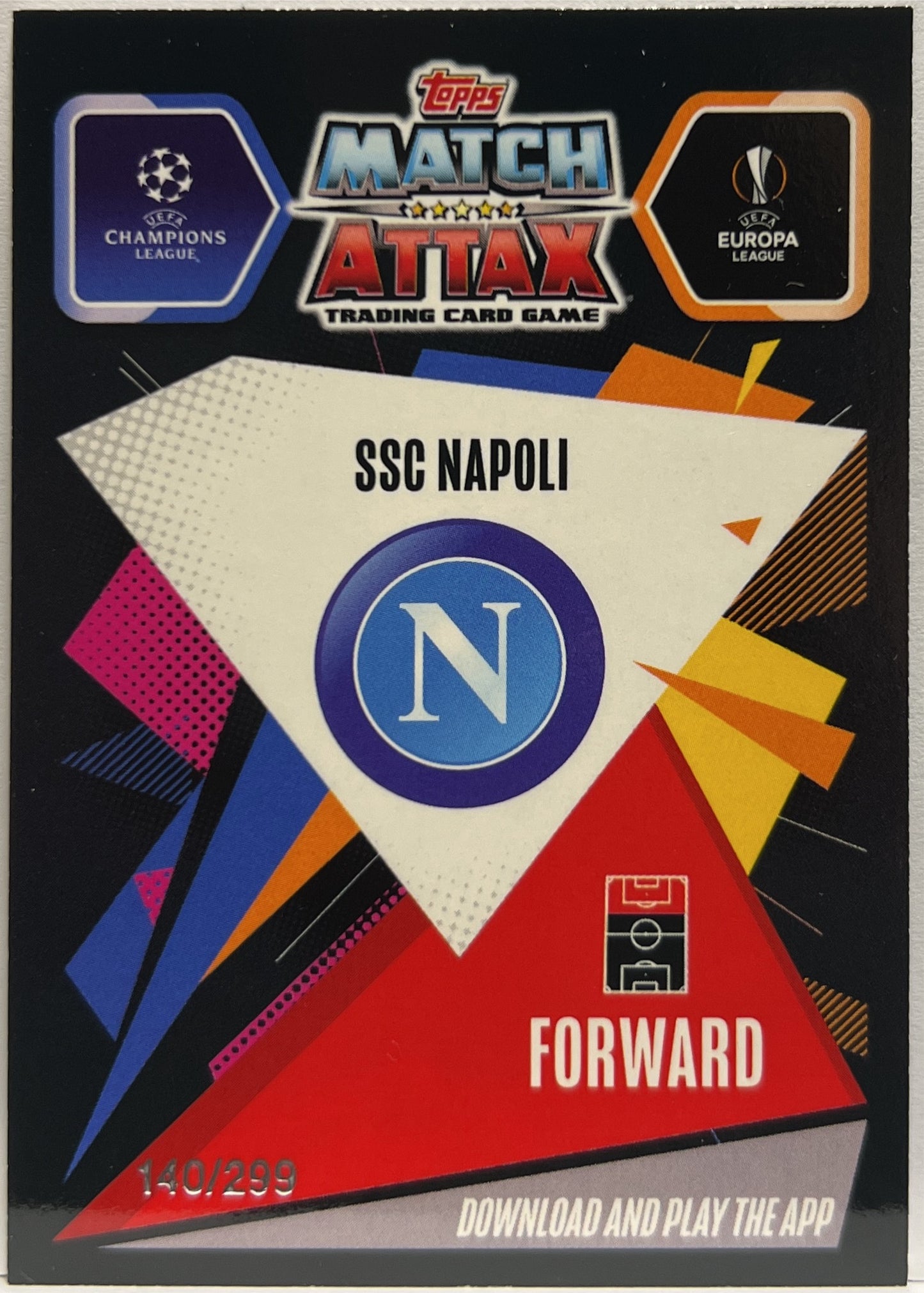 Dries Mertens 140/299 Purple Topps Chrome Match Attax