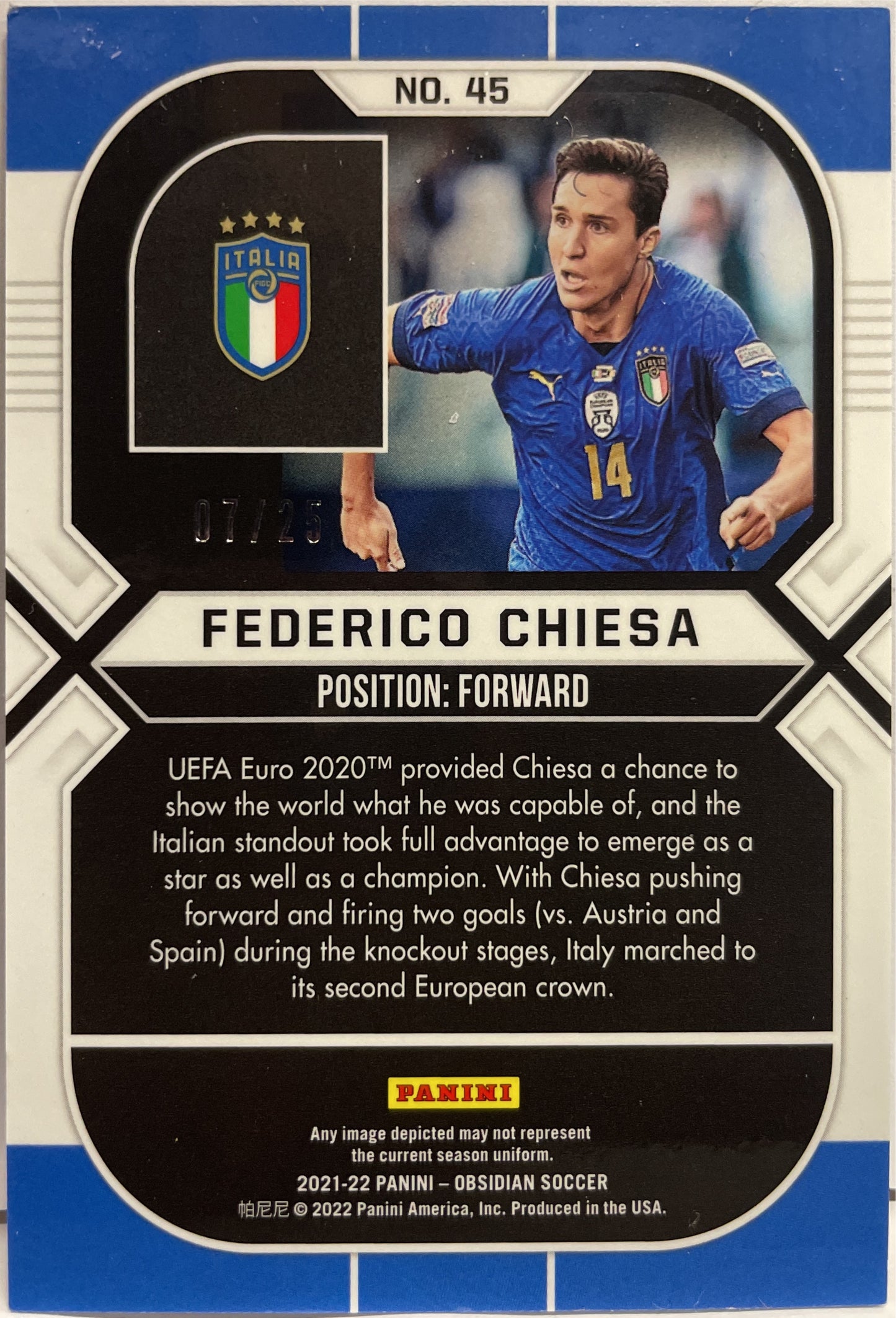 Federico Chiesa 7/25 Orange Obsidian 2021/22