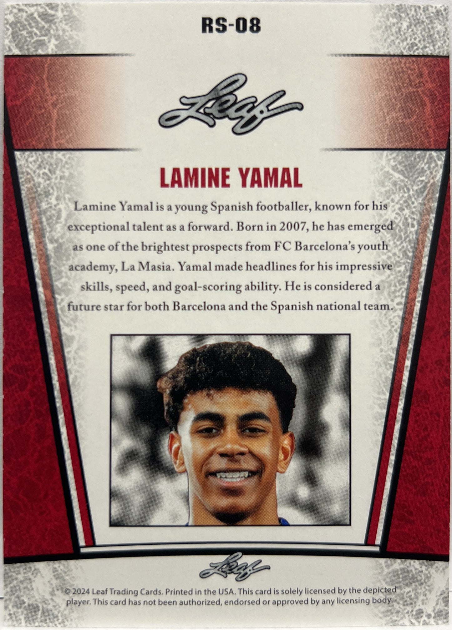 Lamine Yamal Rookie RS-08 Leaf 2024