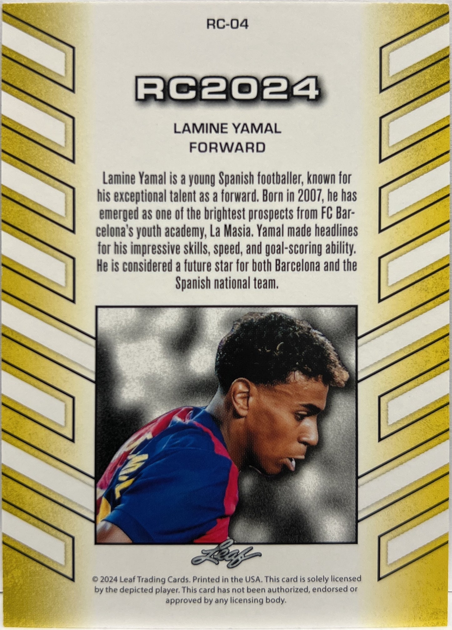 Lamine Yamal Rookie RC-04 Leaf 2024