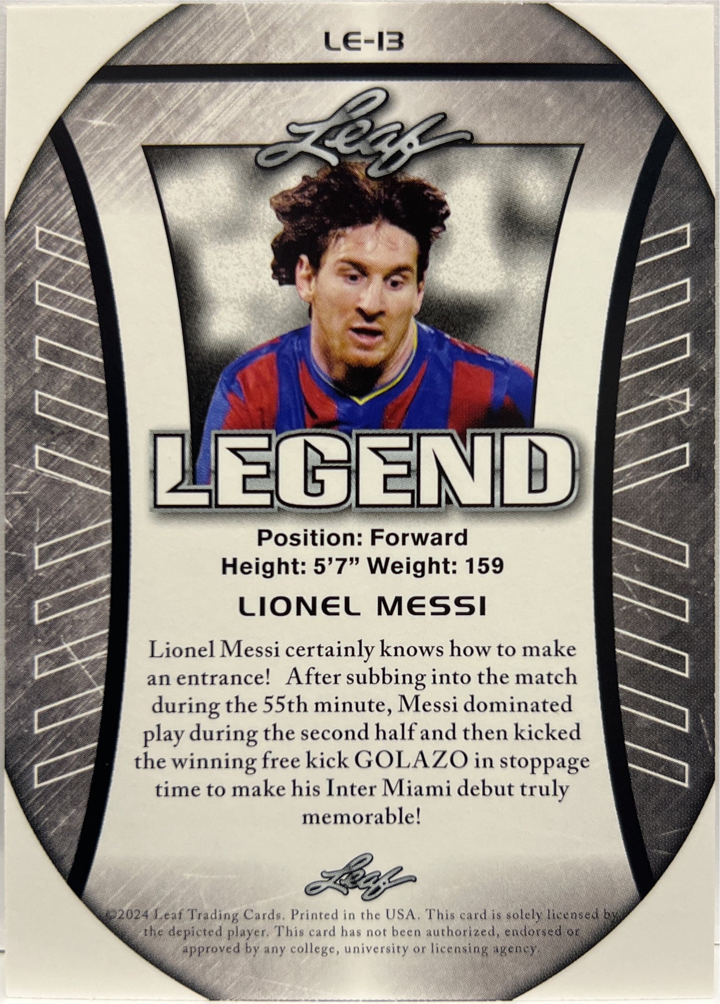 Lionel Messi Legend Exclusive Edition Leaf 2024