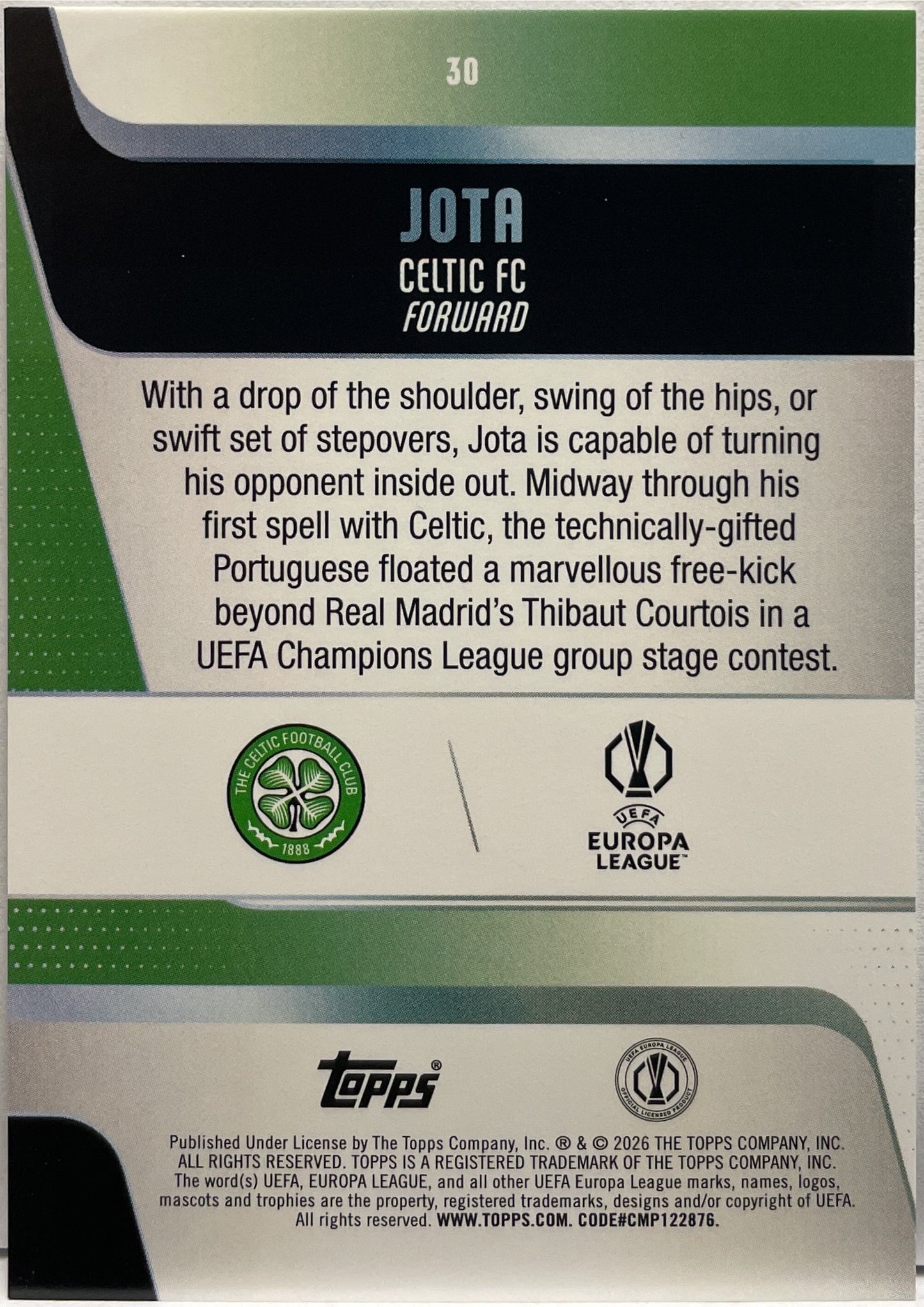 Jota SP Image Variation Topps UCC 2025/26