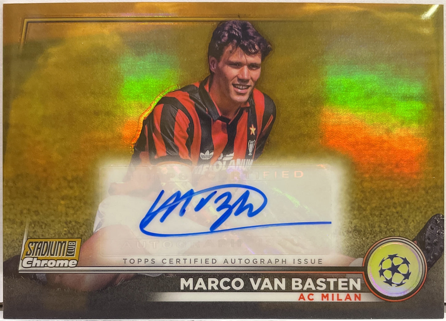 Marco Van Basten 1/50 Autograph Gold Topps Stadium Chrome 2022/23