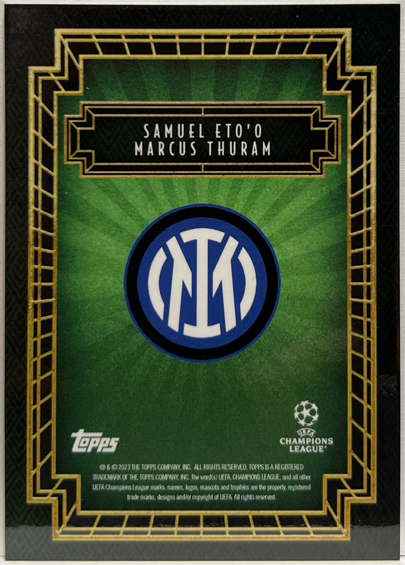 Samuel Eto'o Marcus Thuram 54/99 Green Topps Deco 2022/23