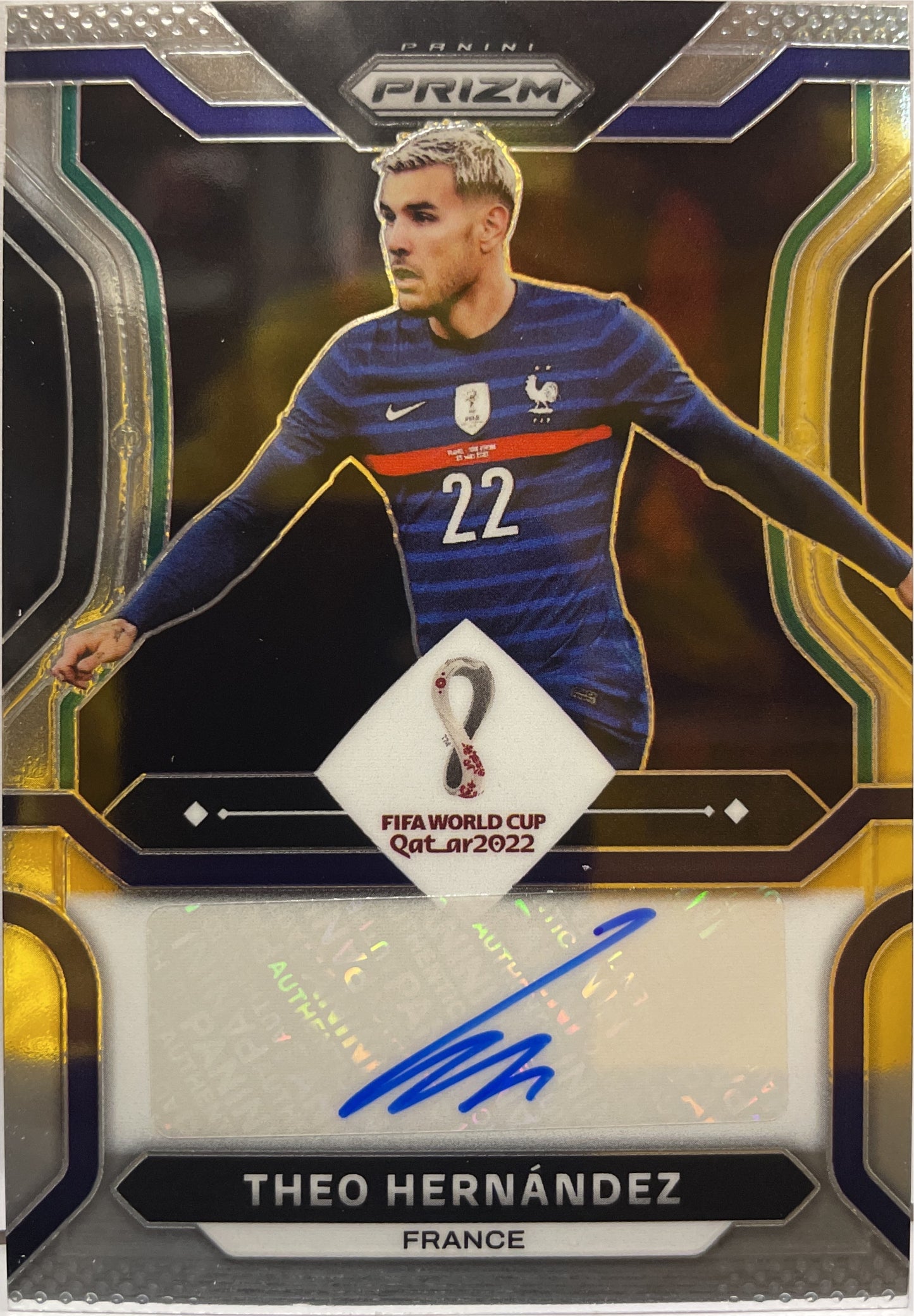 Theo Hernandez Autograph Prizm Qatar 2022