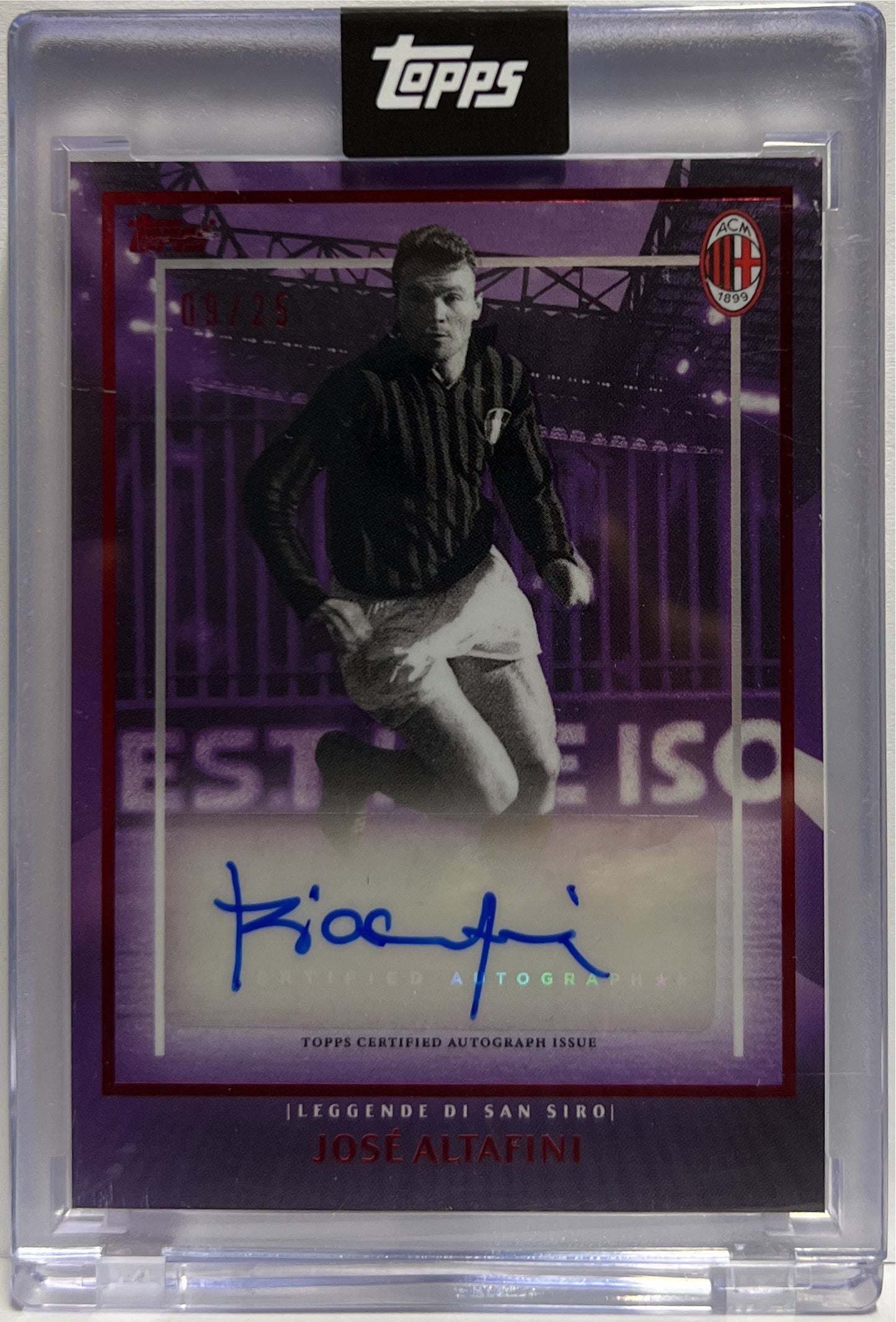Jose Altafini 11/99 Autograph Leggende Di San Siro Topps AC Milan 125 Anniversary 2025