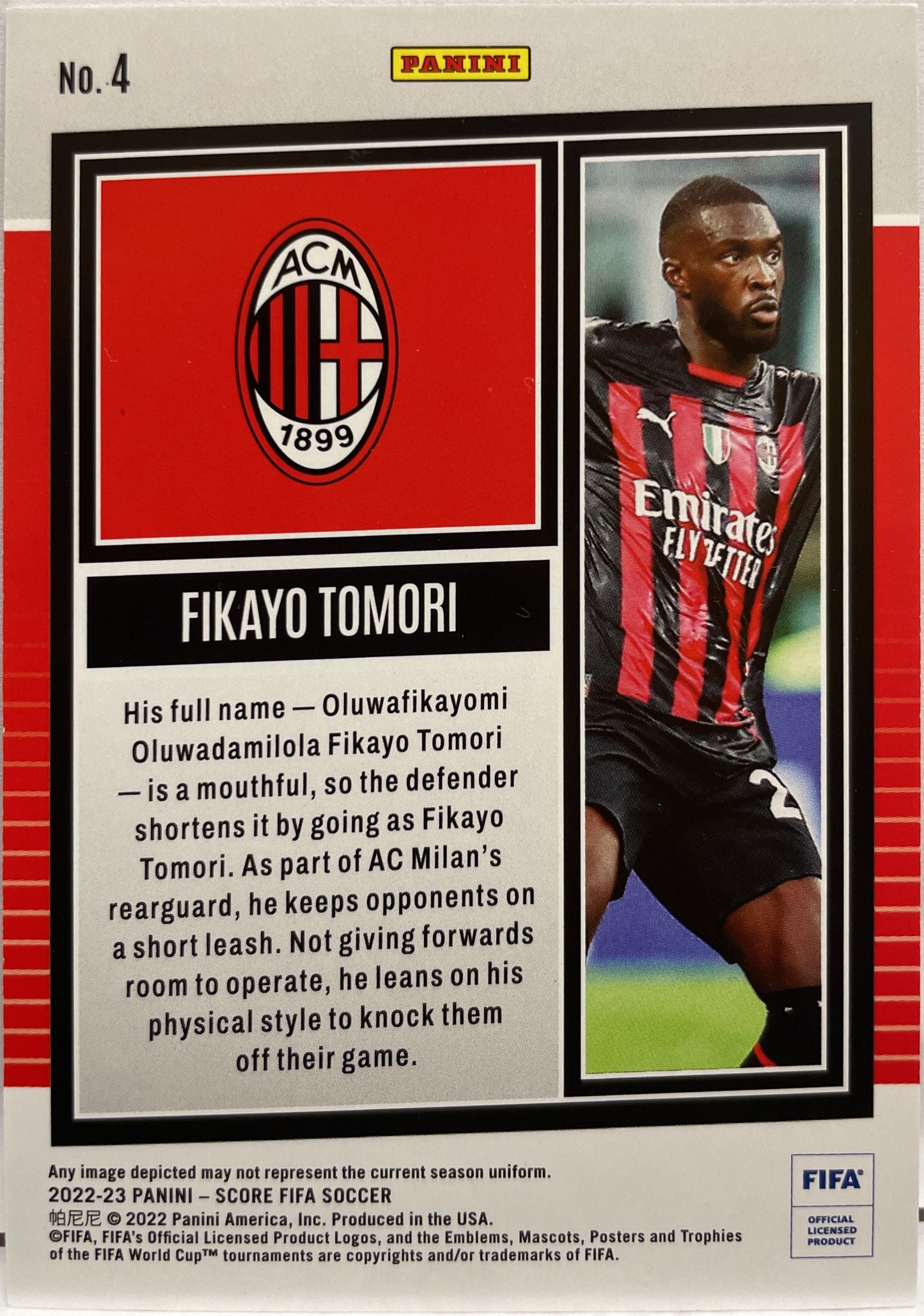 Fikayo Tomori 61/65 Red Swirl Score Fifa 2022/23