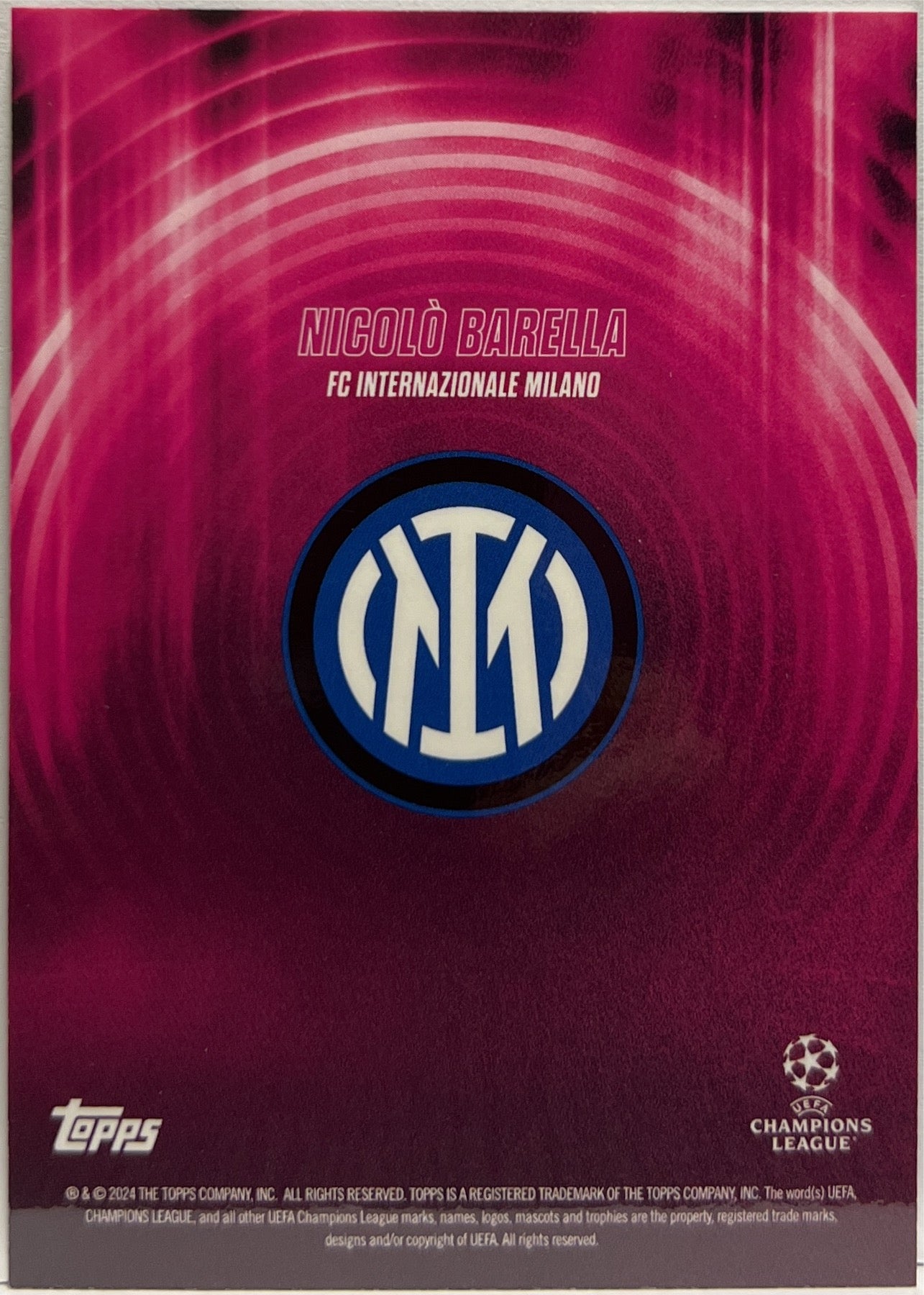 Nicolo Barella 4/5 Topps Showtime 2023/24