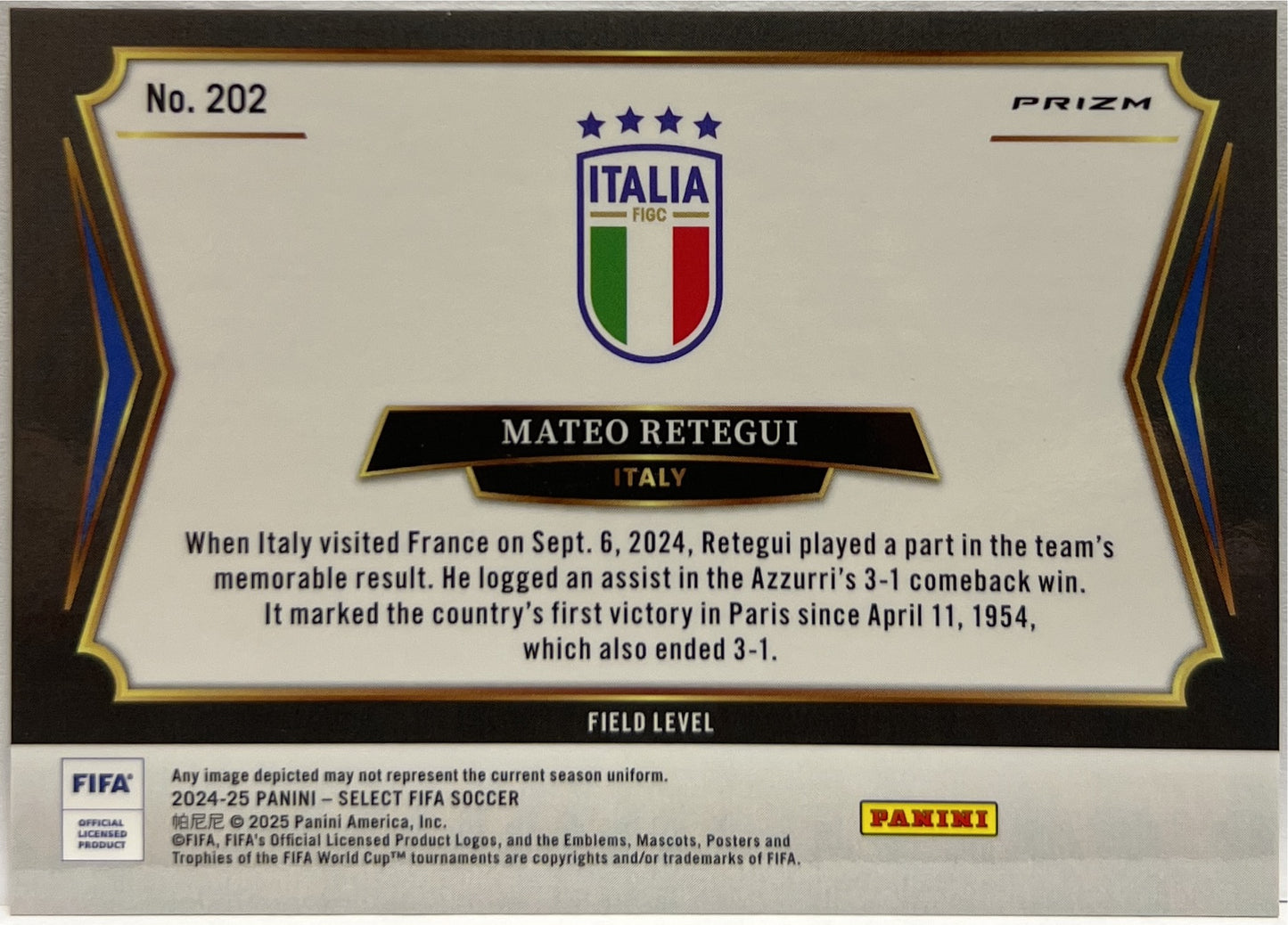 Mateo Retegui Field Level Zebra Select Fifa 2024/25