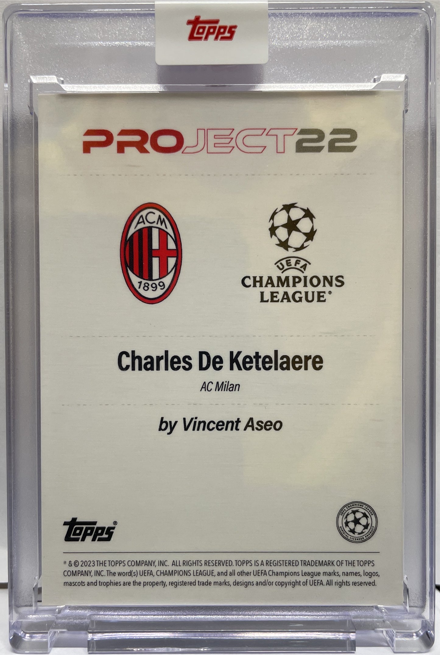 Charles De Ketelaere By Vincent Aseo Topps Project 22 2023