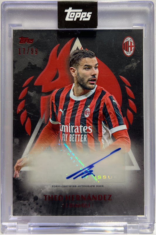 Theo Hernandez 17/99 Autograph I Diavoli Topps AC Milan 125 Anniversary 2025