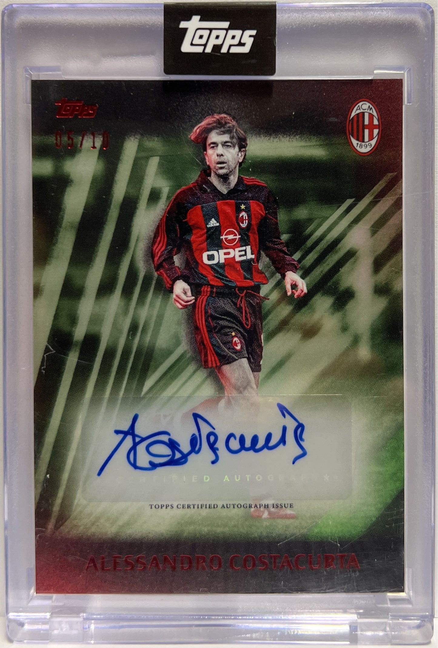 Alessandro Costacurta 5/10 Autograph I Rossoneri Green Topps AC Milan 125 Anniversary 2025