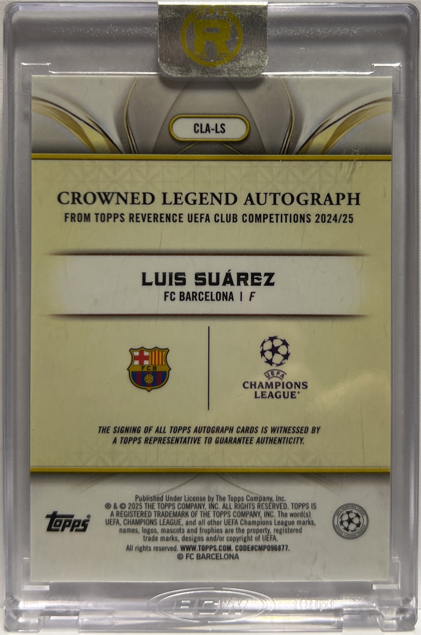 Luis Suarez 42/50 Autograph Topps Reverence 2024/25