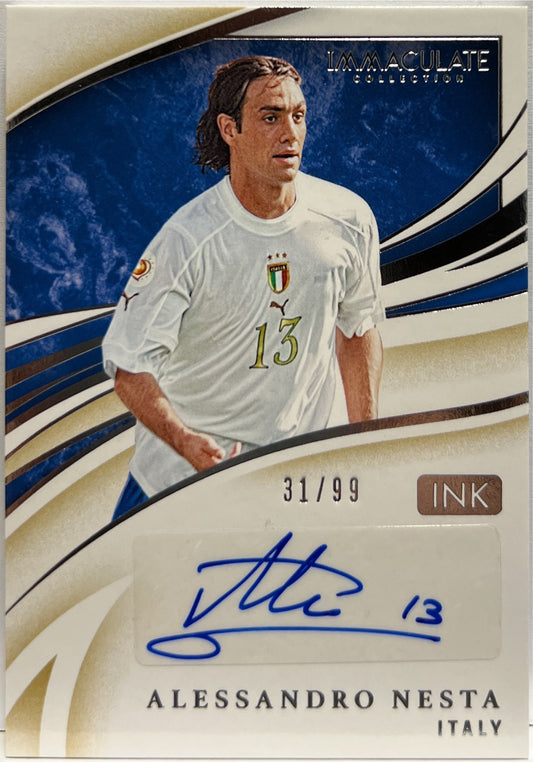 Alessandro Nesta 31/99 Autograph Ink Immaculate Collection 2020