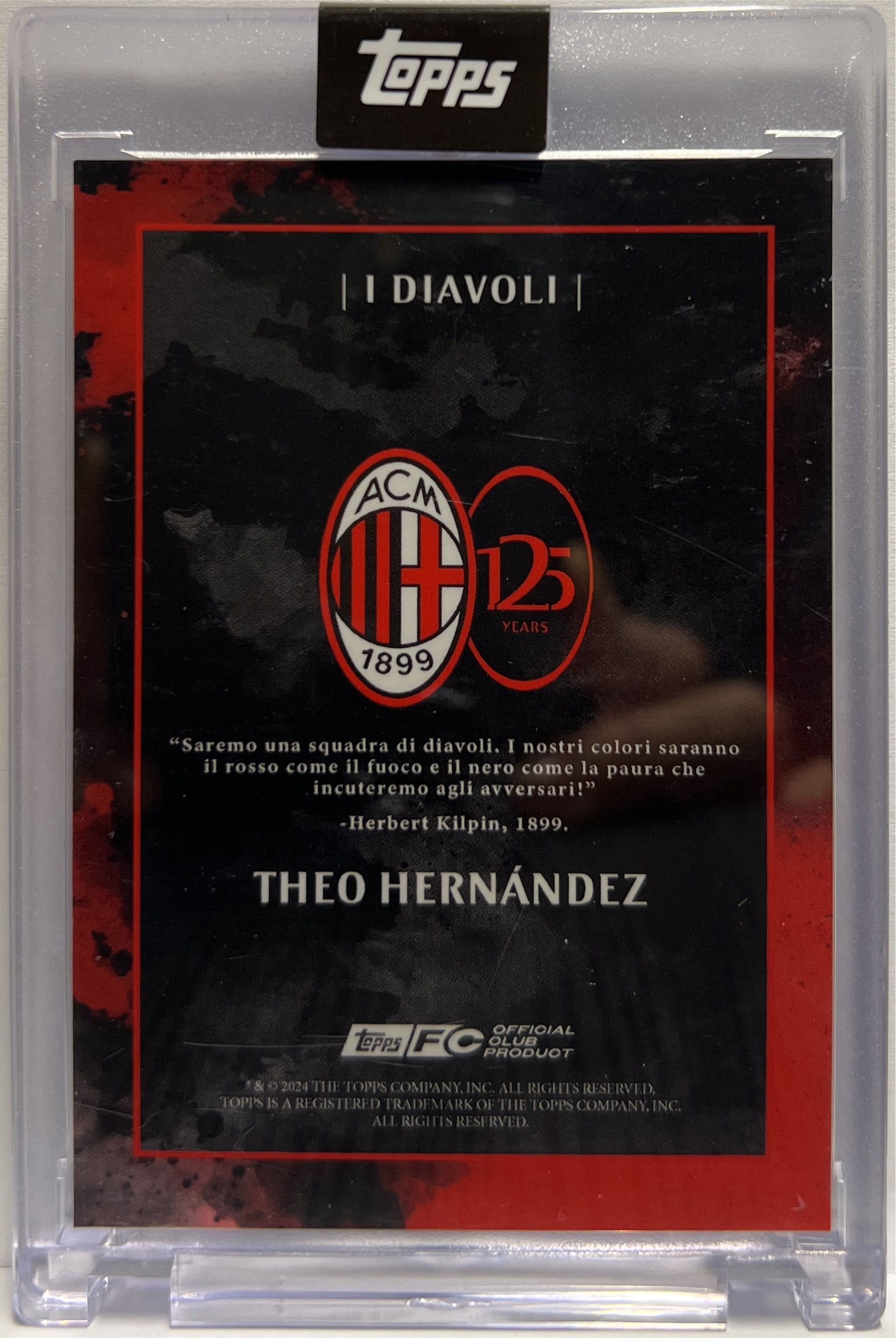Theo hernandez 2/10 Green Topps AC Milan 125 Anniversary 2025
