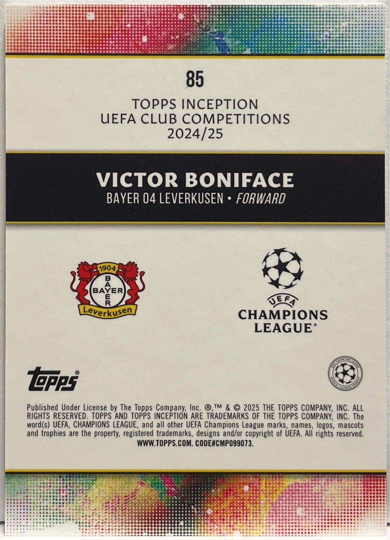 Victor Boniface Star Quality Topps Inception 2024/25