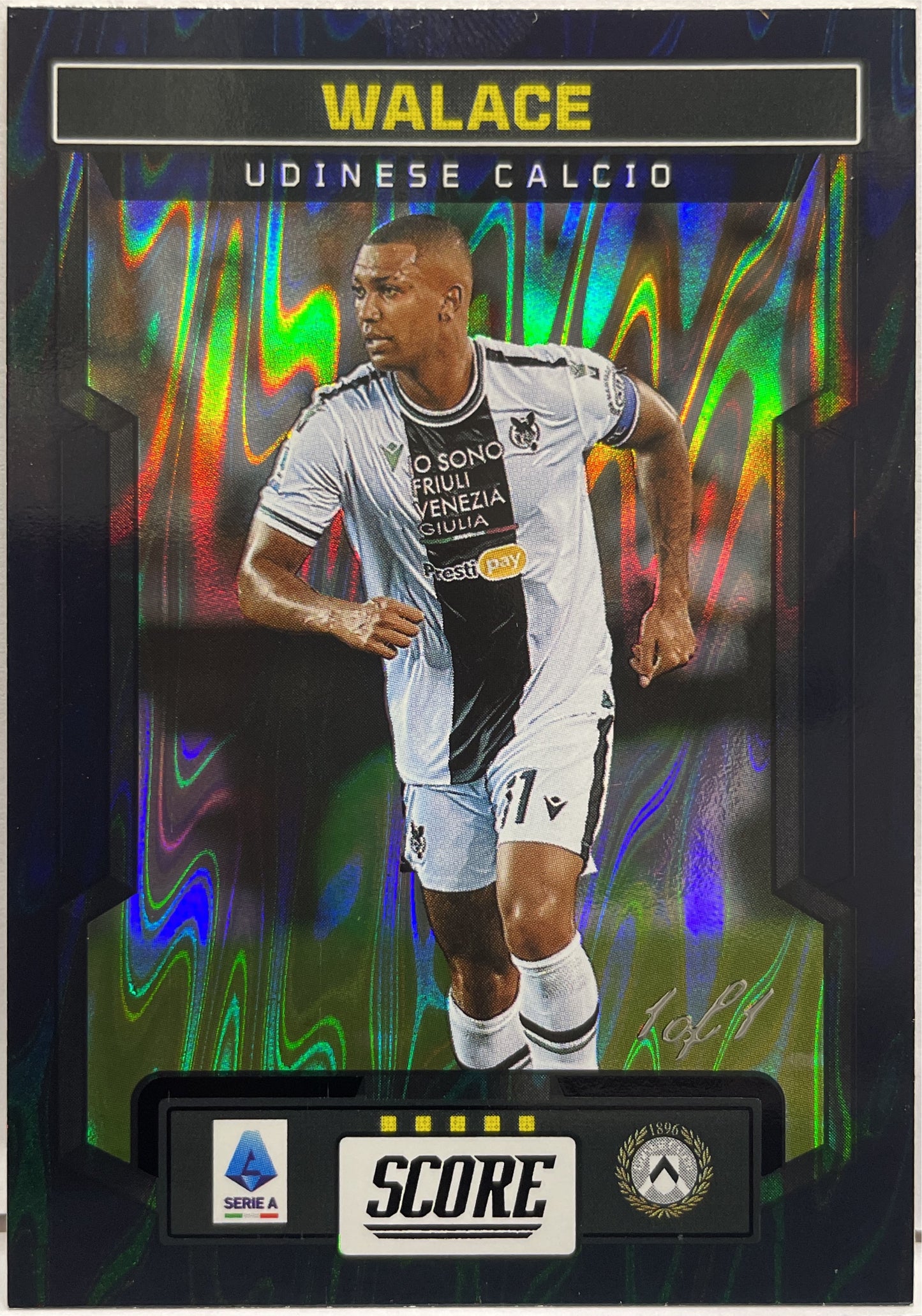 Walace 1/1 One Of One Black Swirl Score Serie A 2023/24