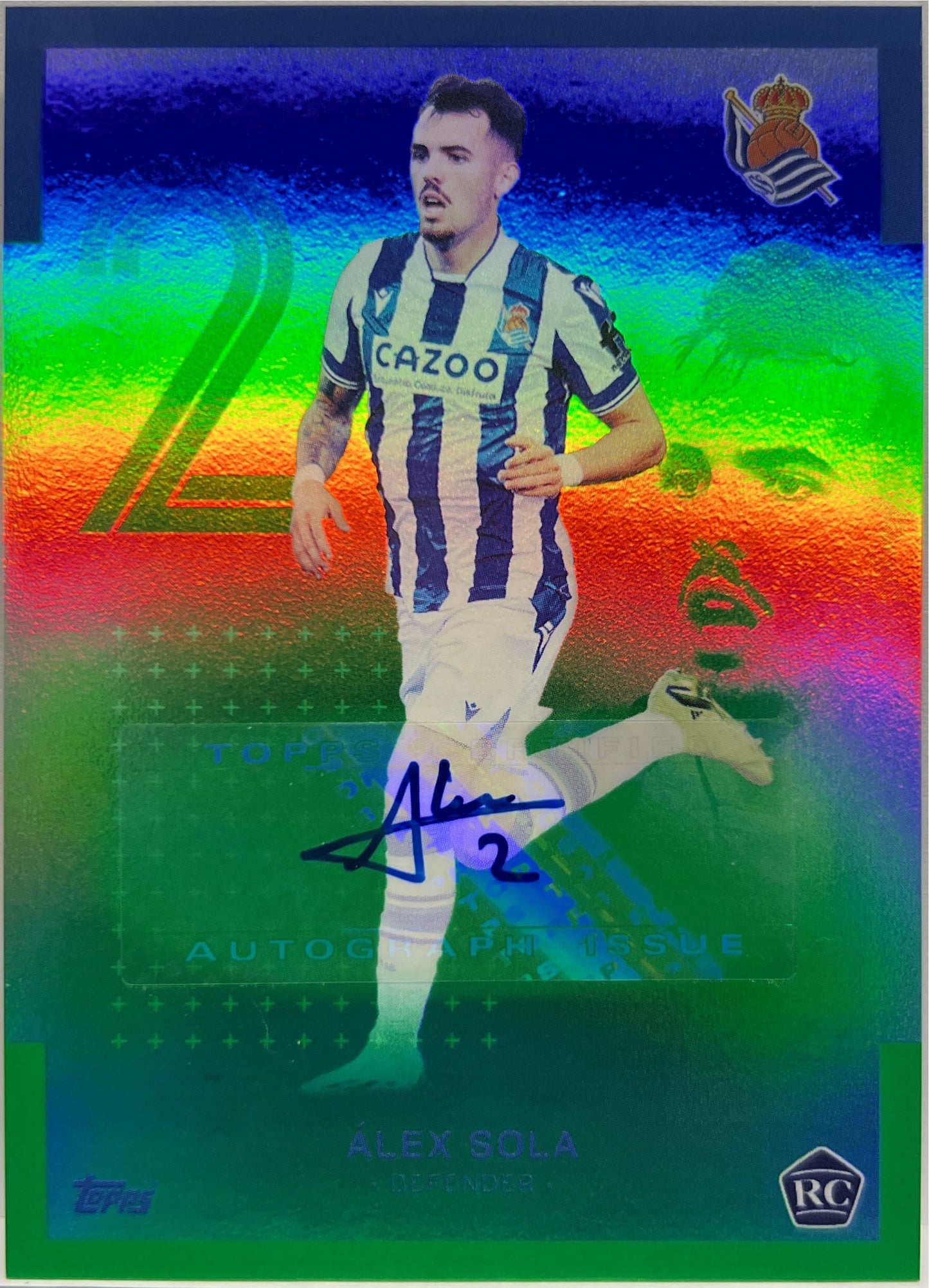 Alex Sola 16/50 Rookie Autograph Topps Team Set Real Sociedad 2022/23