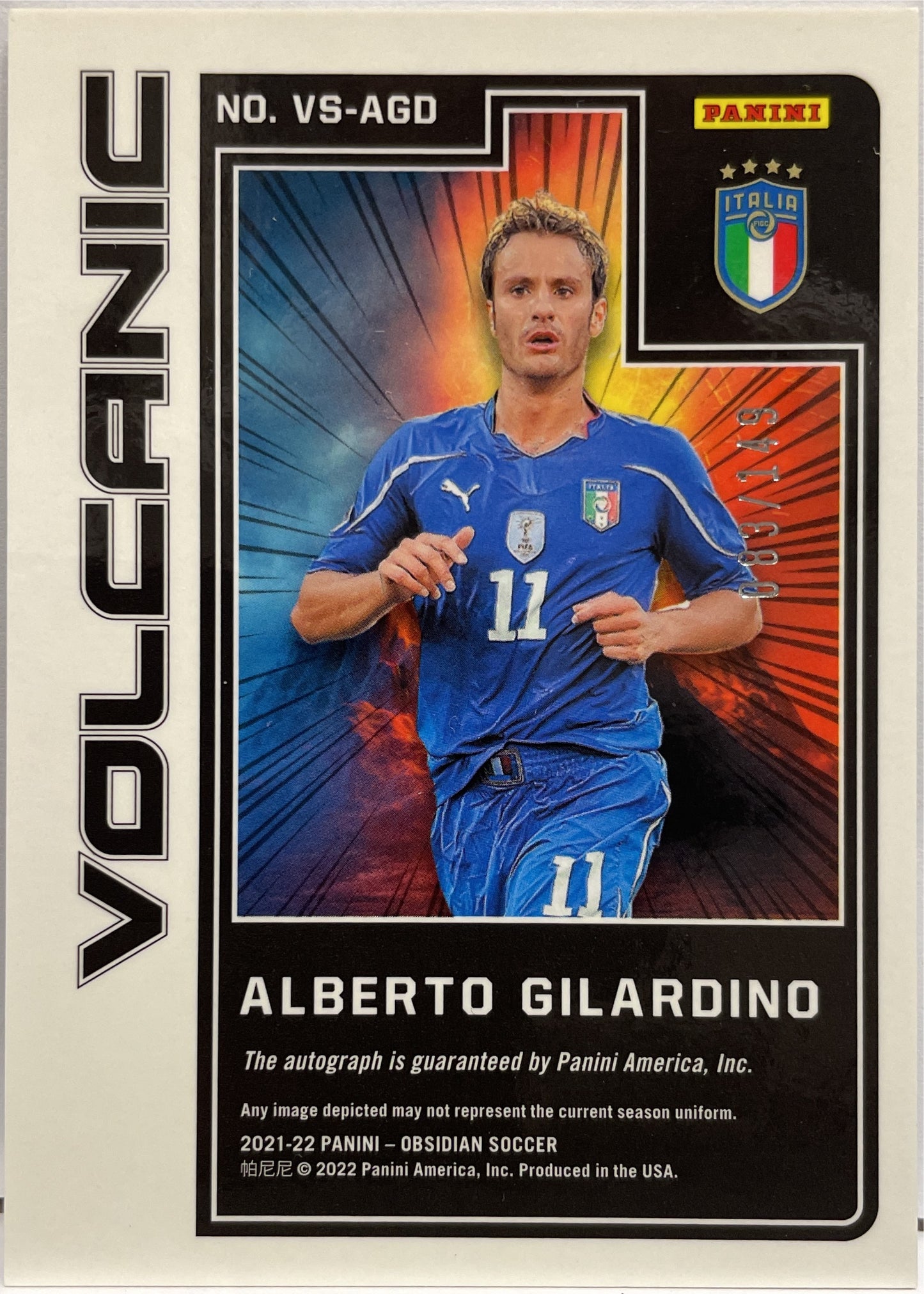 Alberto Gilardino 83/149 Autograph Volcanic Obsidian 2021/22